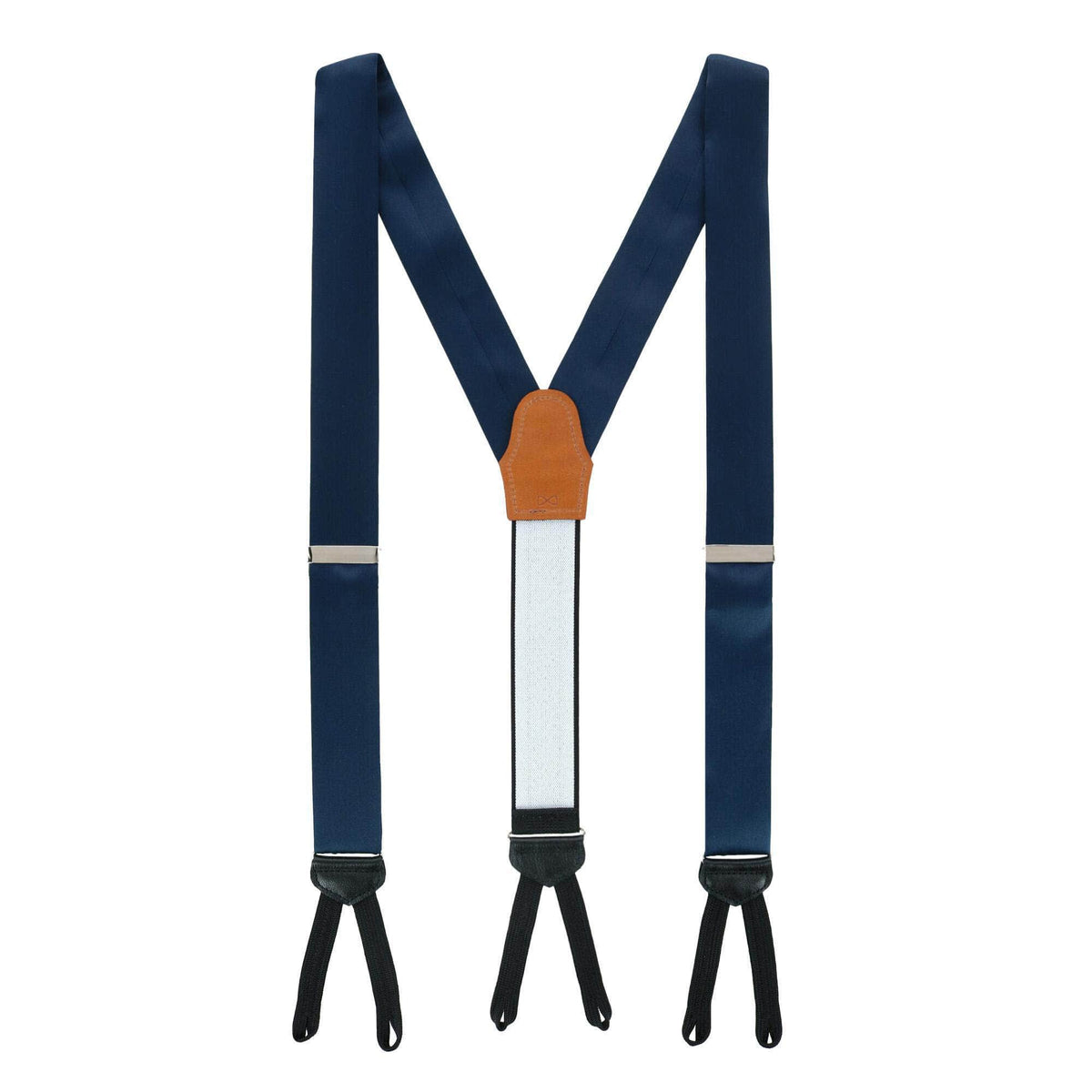Big & Tall Sutton Silk Braces & Bow Tie Bundle - Navy