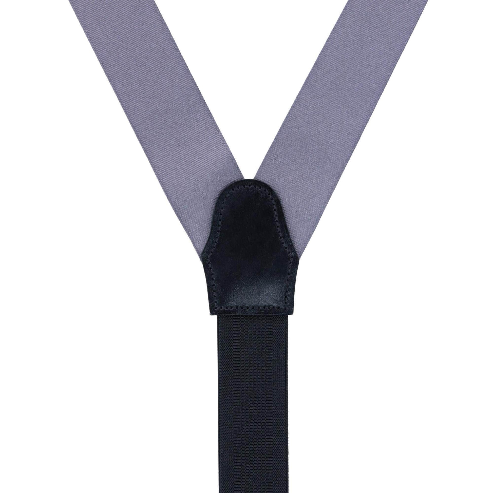 Big & Tall Phoenix Grosgrain Non Stretch Ribbon Button End Braces - Smokey Grey