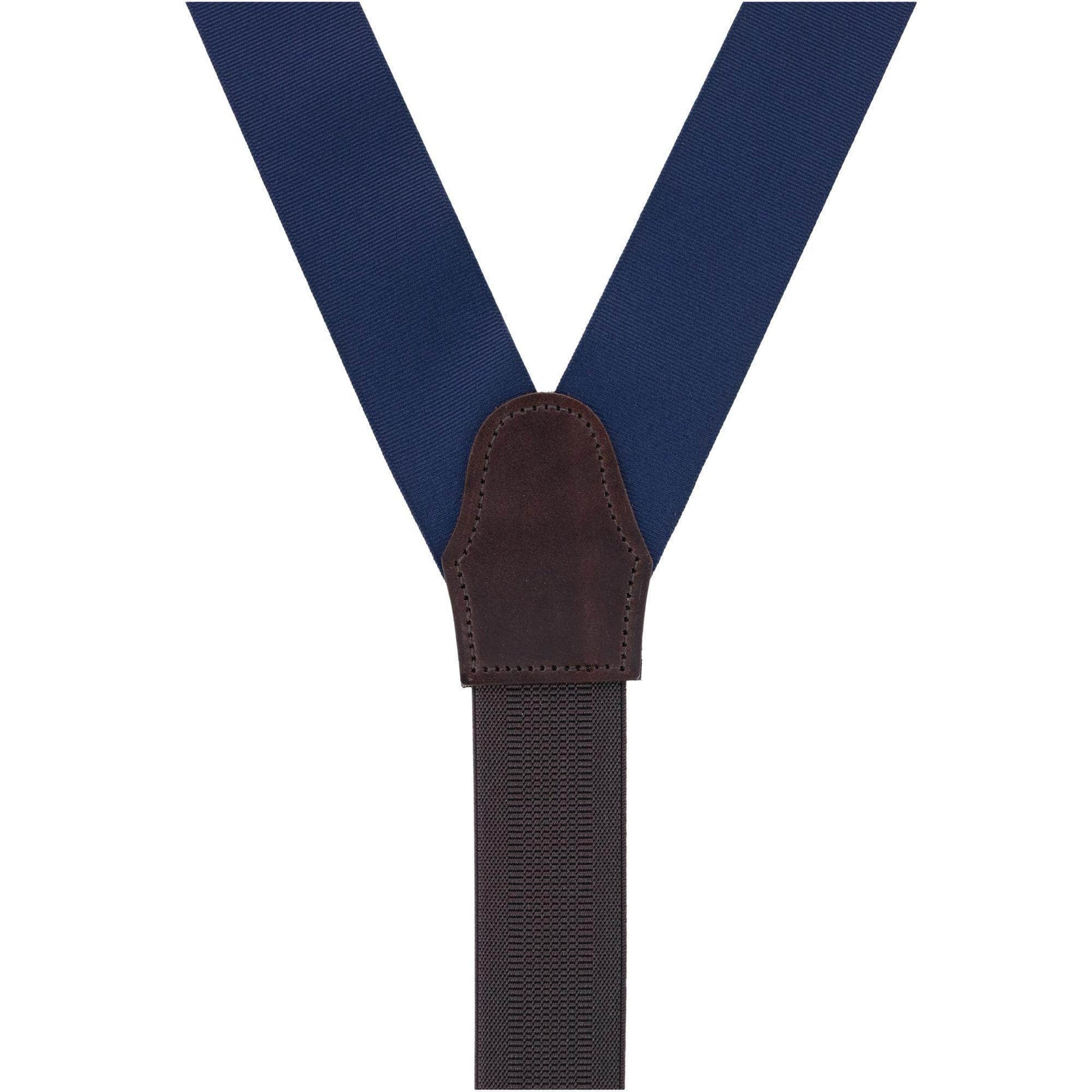 Big & Tall Phoenix Grosgrain Non Stretch Ribbon Button End Braces - Navy