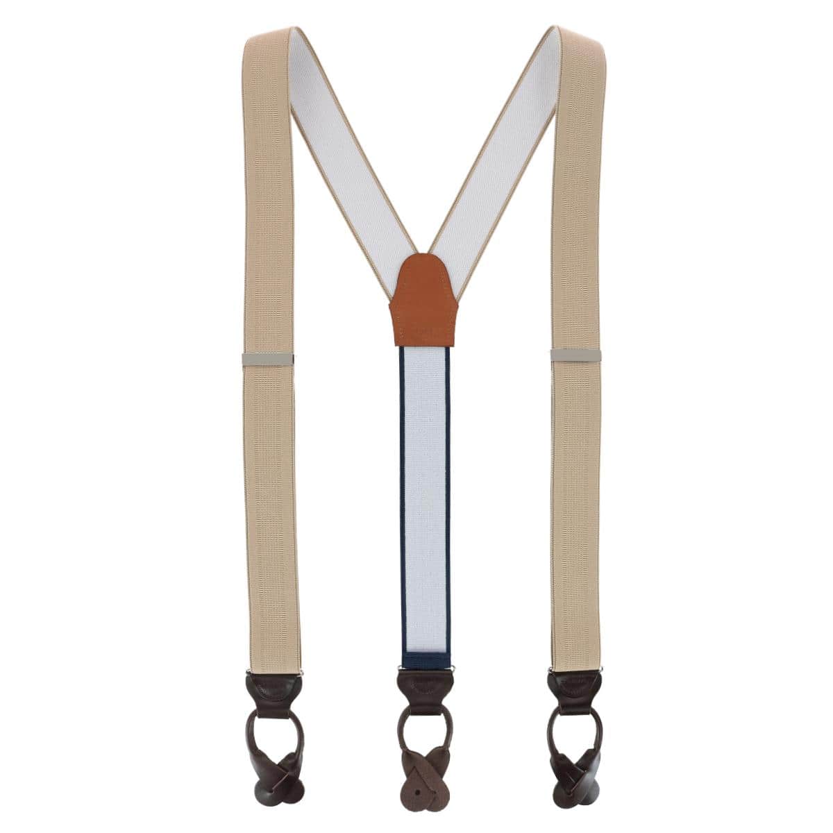 Big & Tall Classic Stretch Button End Braces - Khaki