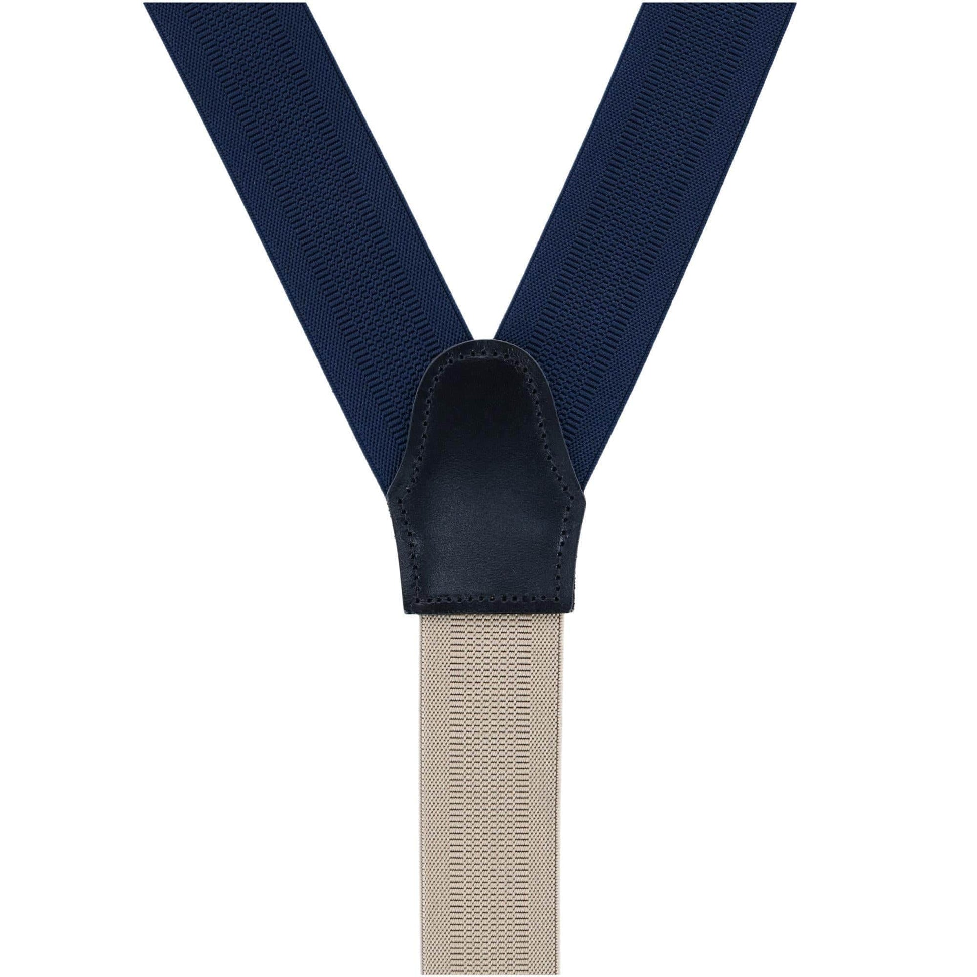 Big & Tall Classic Stretch Button End Braces - Navy