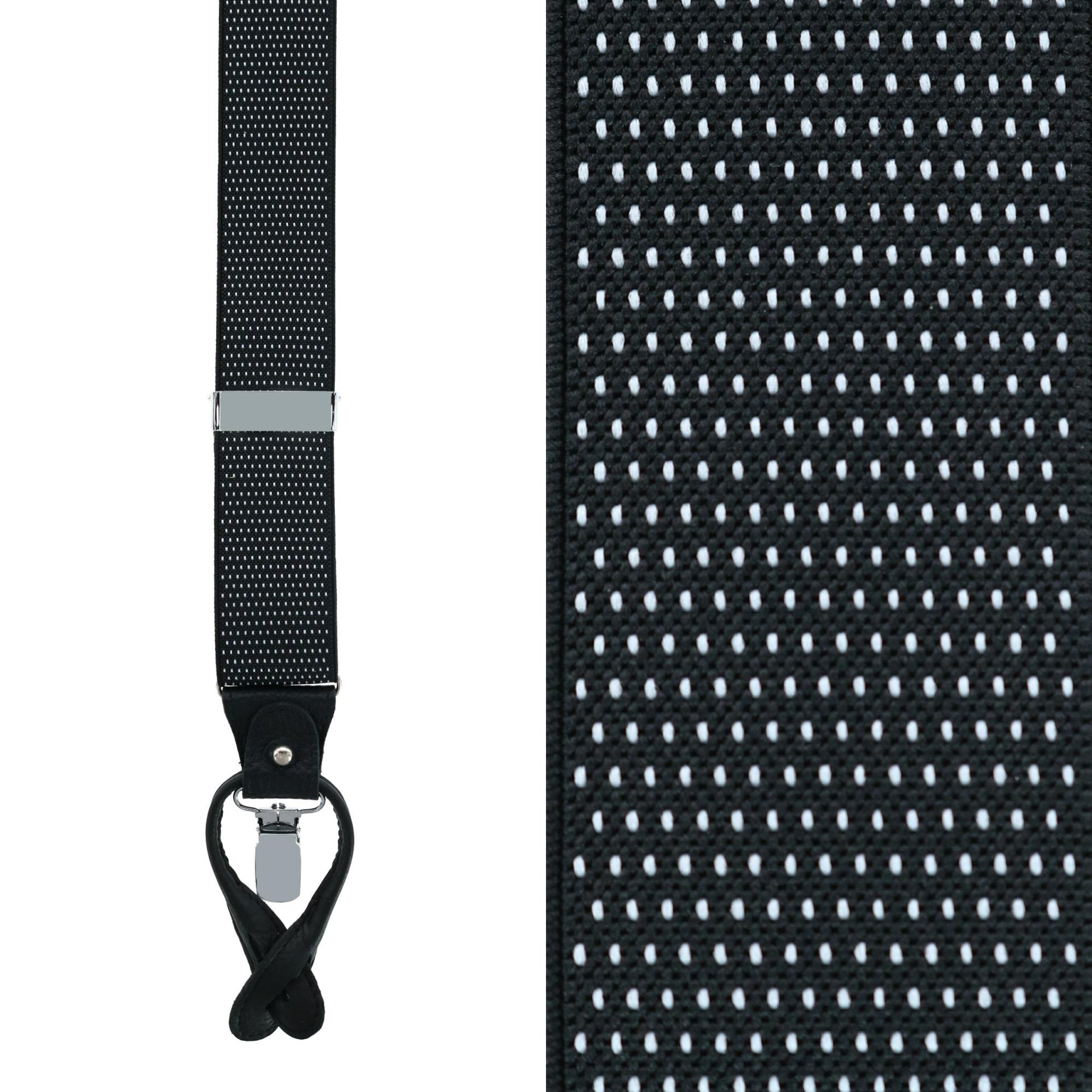 Big & Tall Napier Elastic Convertible Braces - Black