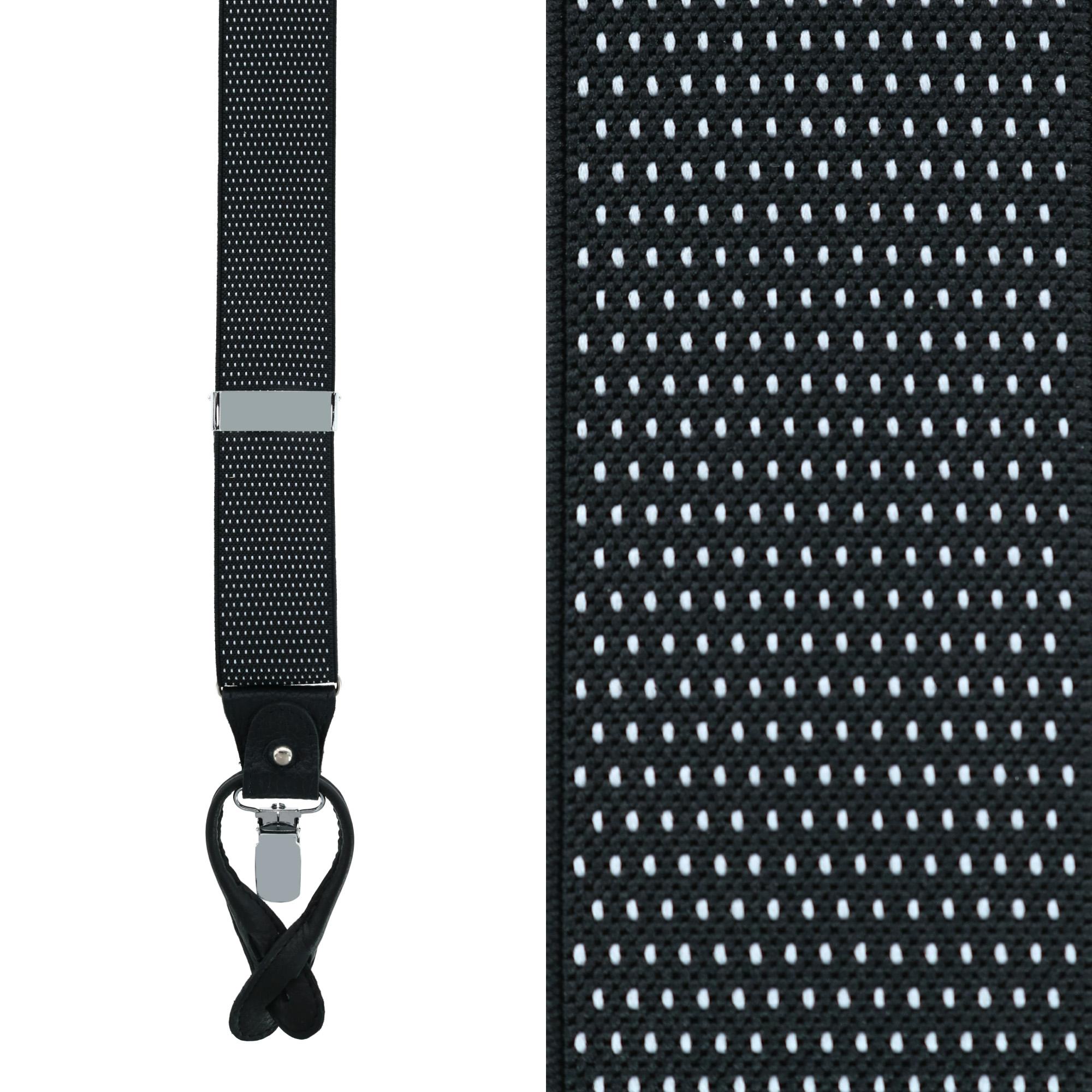 Big & Tall Napier Elastic Convertible Braces - Black
