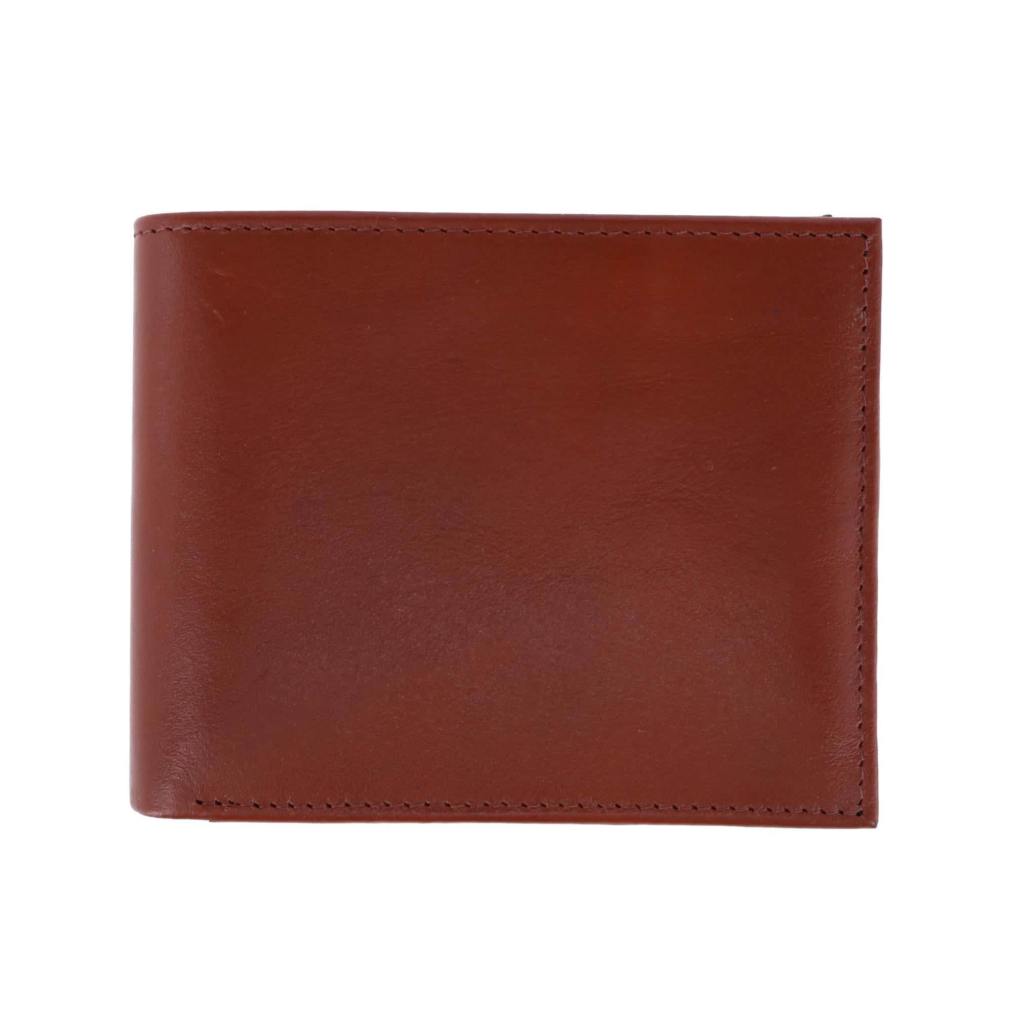 Orion Leather 8-Slot Bi-Fold Wallet with Removable ID Card Case - Tan