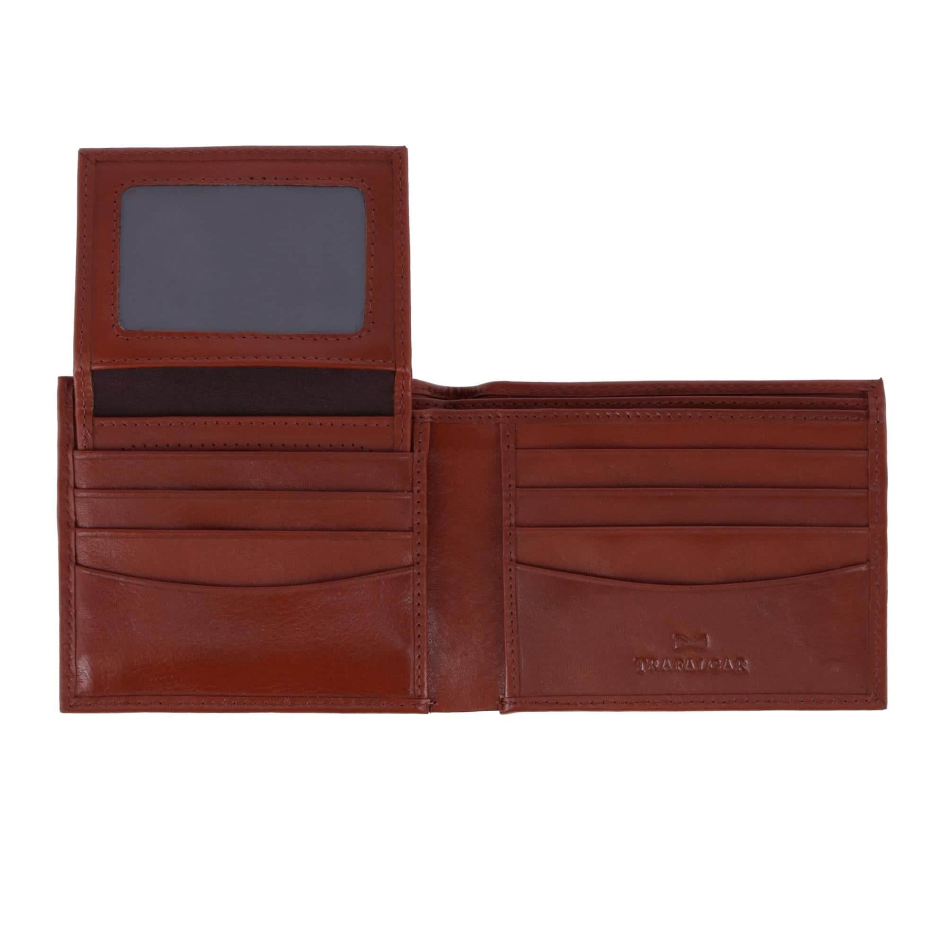 Orion Leather 8-Slot Bi-Fold Wallet with Removable ID Card Case - Tan
