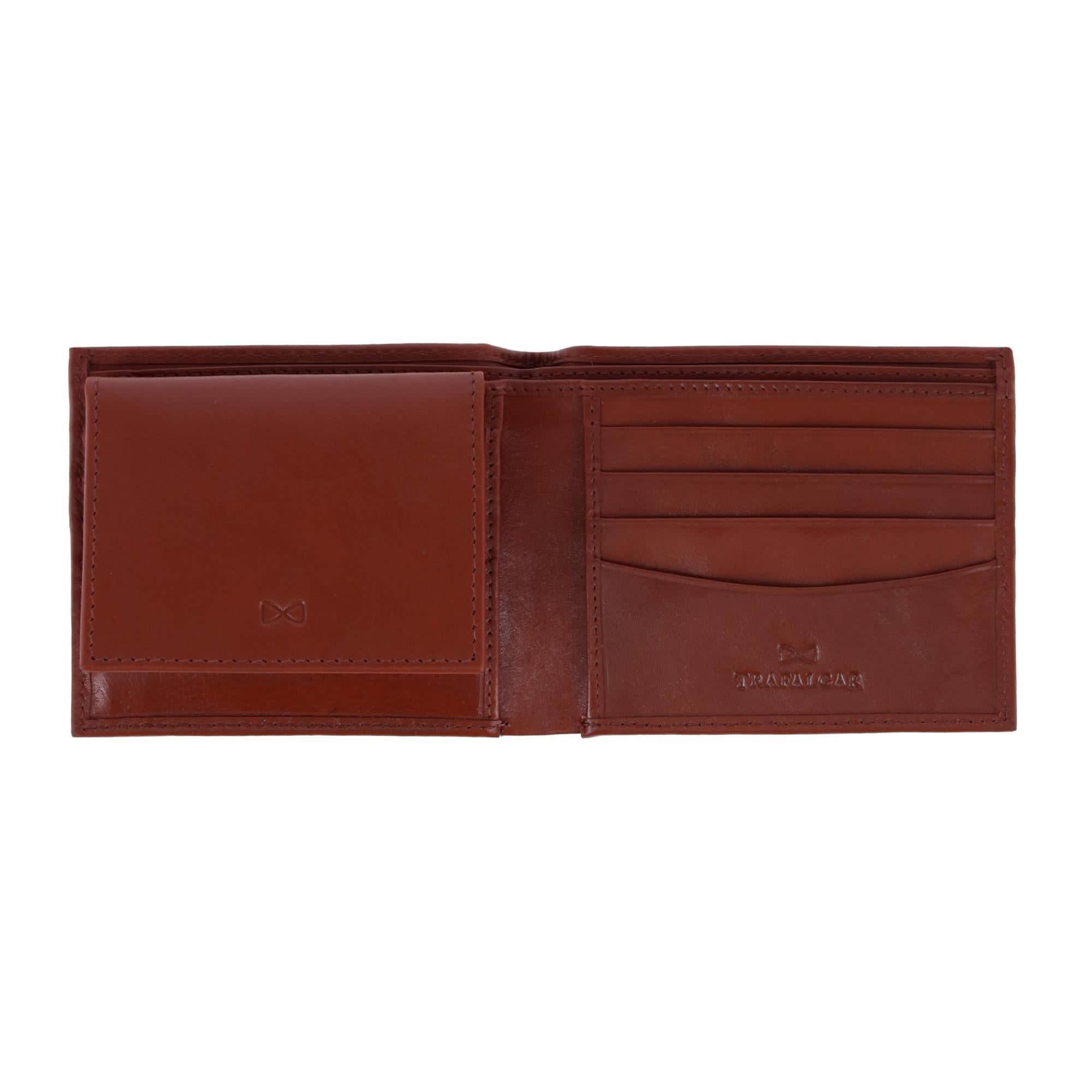 Orion Leather 8-Slot Bi-Fold Wallet with Removable ID Card Case - Tan