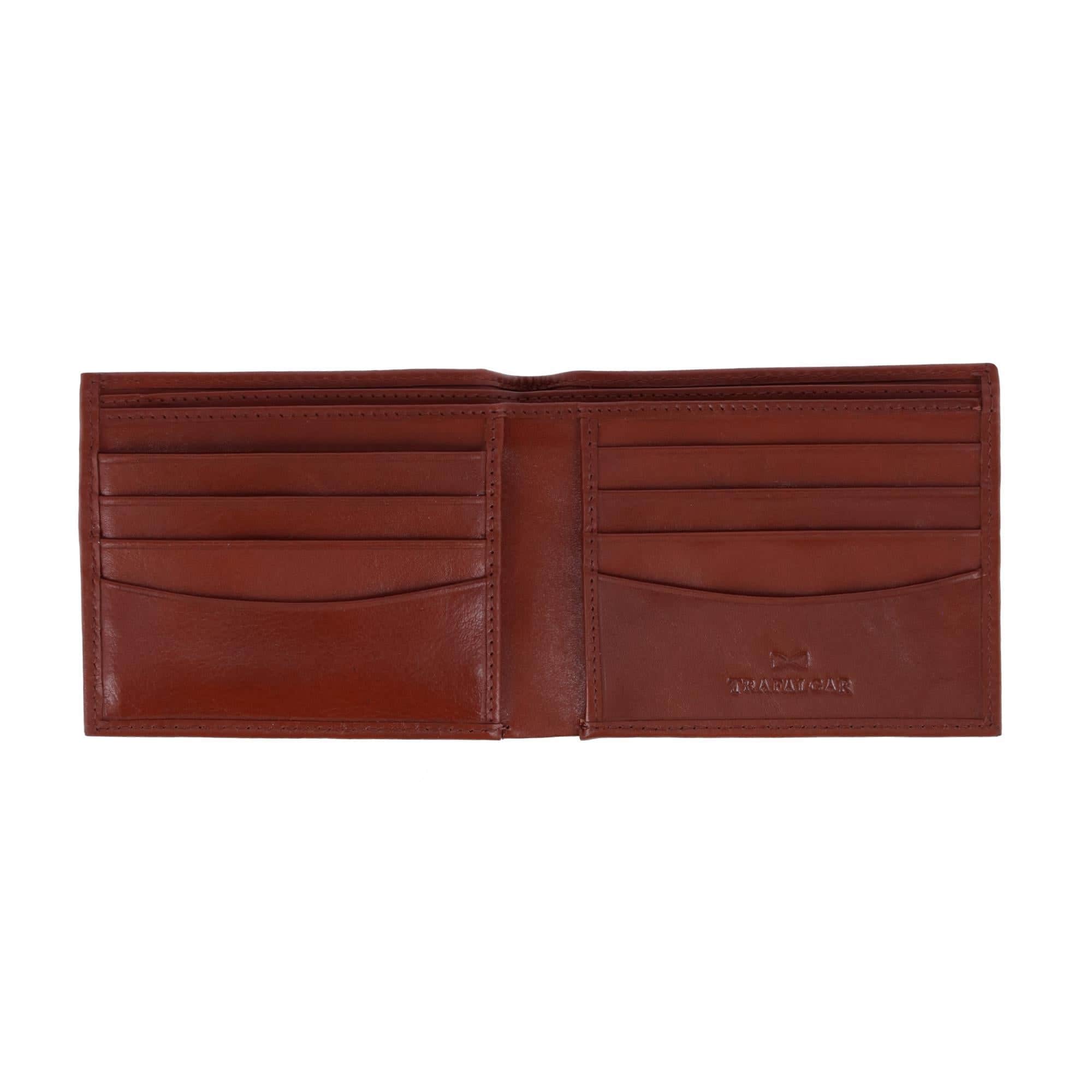 Orion Leather 8-Slot Bi-Fold Wallet with Removable ID Card Case - Tan
