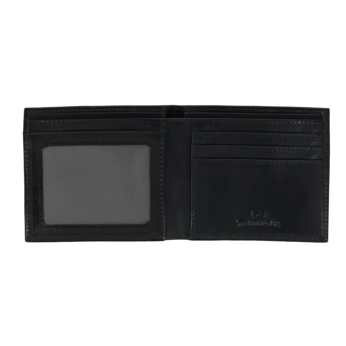 Cabot Cortina Bi-Fold Leather Wallet - Black
