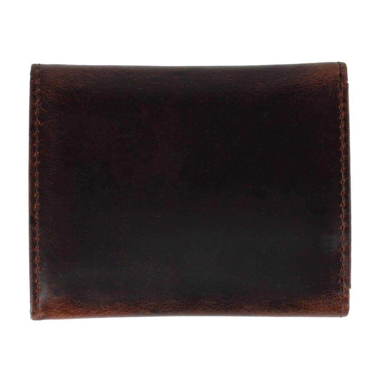 Tennyson Tri-Fold Genuine Leather Wallet with ID Window - Brown