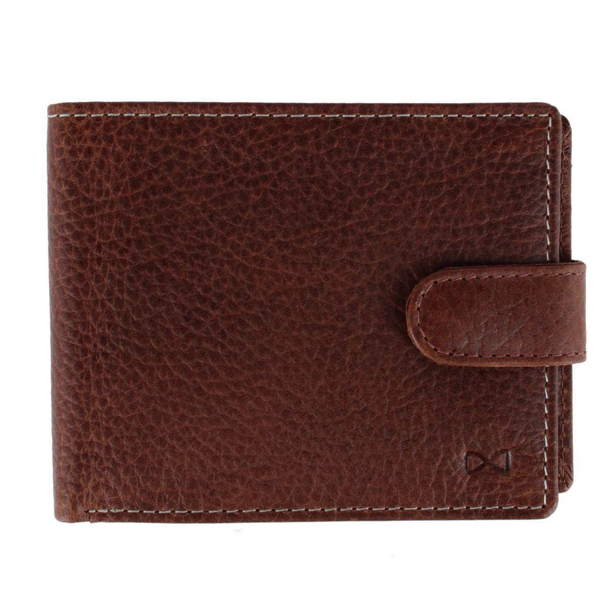 Parker Pebbled Leather Bi-Fold Wallet with ID Window & Fastener