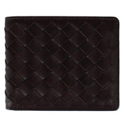 Lazzaro Lattice Weave Leather Bi-Fold Wallet