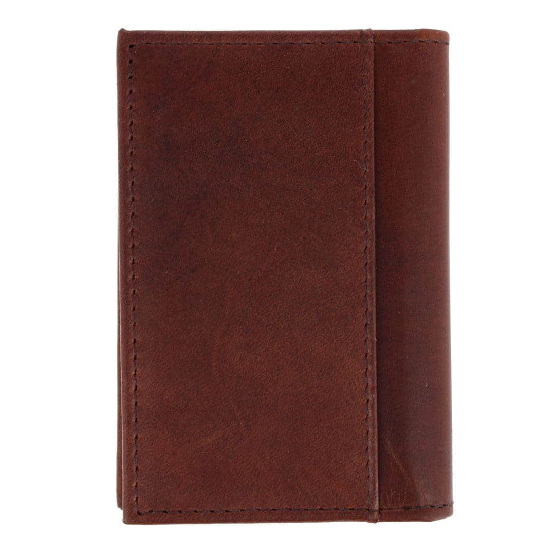Tennyson Bi-Fold ID Window Leather Card Case - Brown