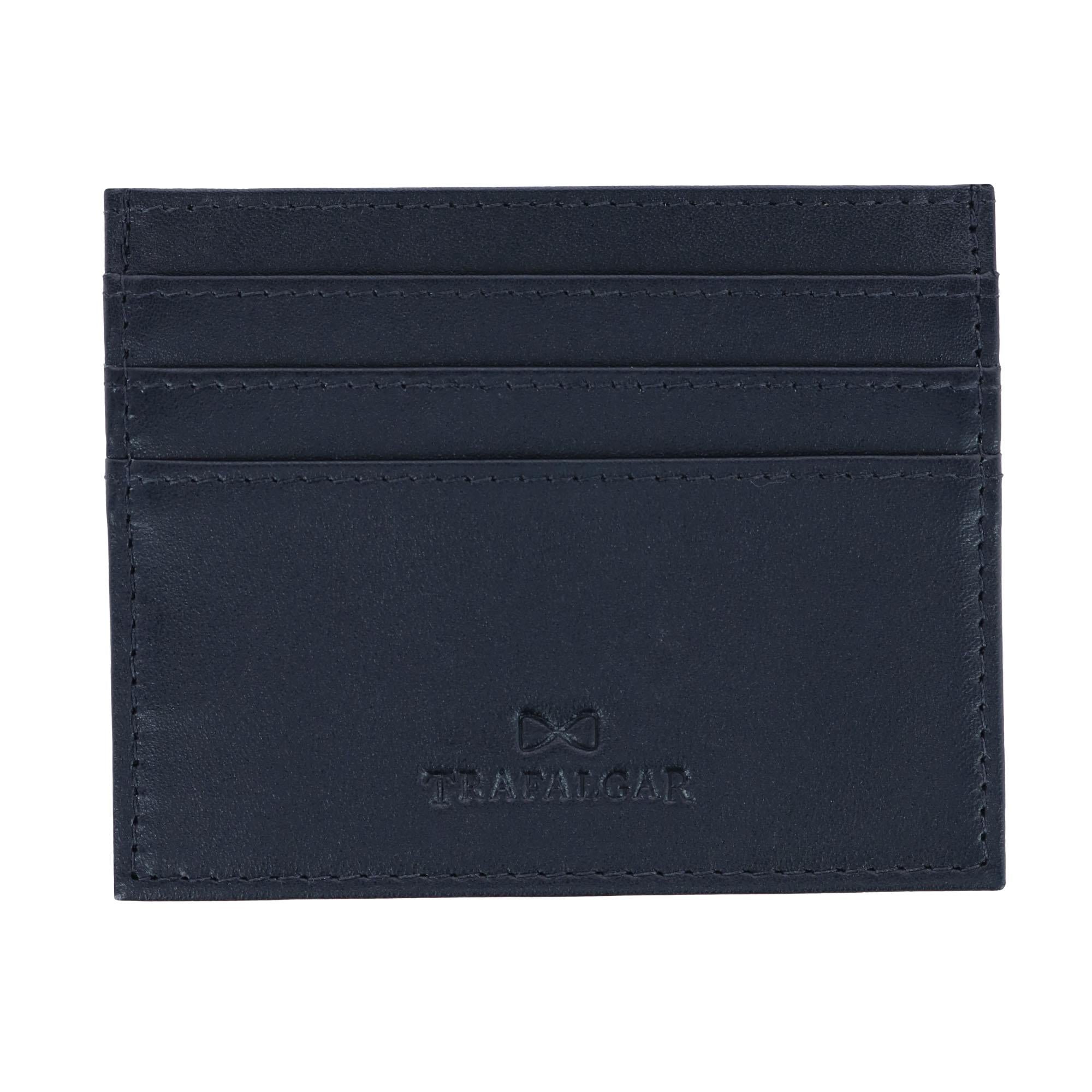 Sergio Genuine Leather Card Case - Black