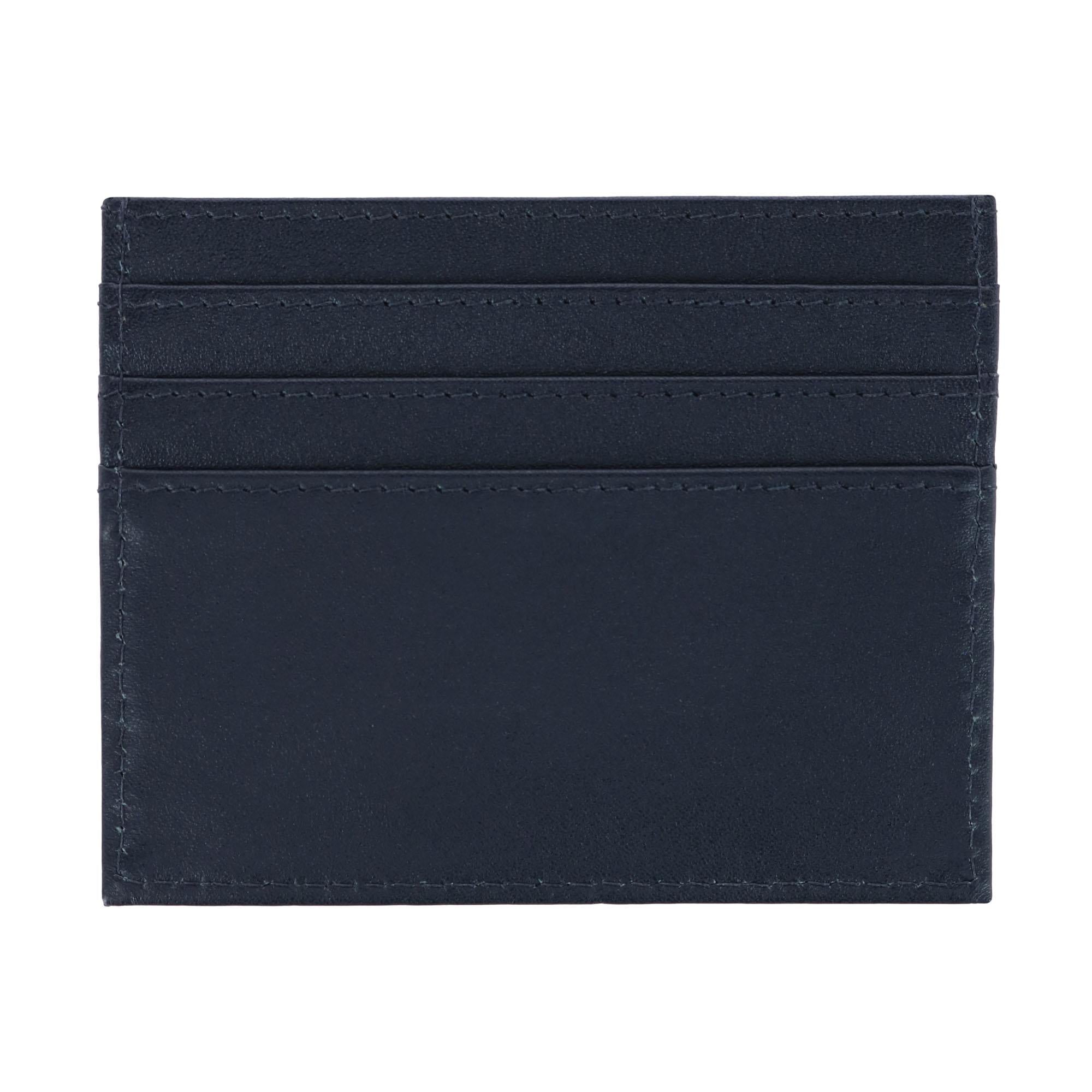 Sergio Genuine Leather Card Case - Black