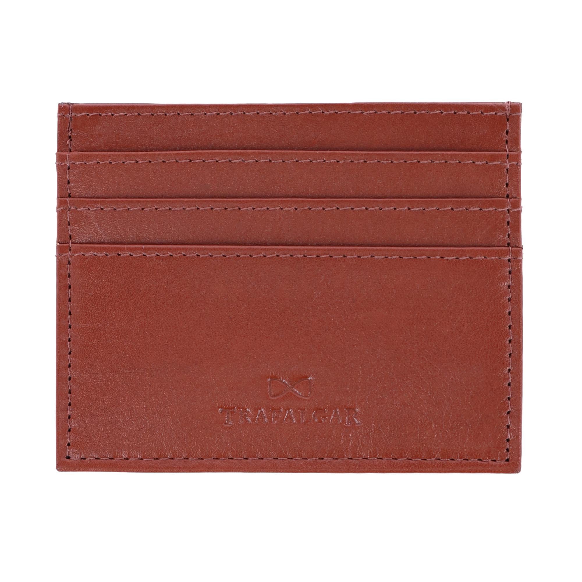 Sergio Genuine Leather Card Case - Tan