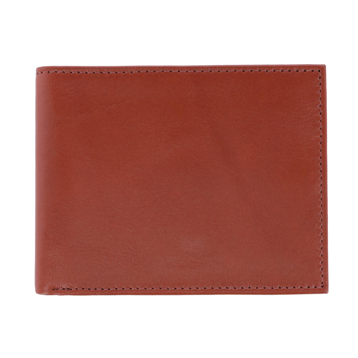 Sergio Genuine Leather RFID Bi-Fold Passcase Wallet - Tan