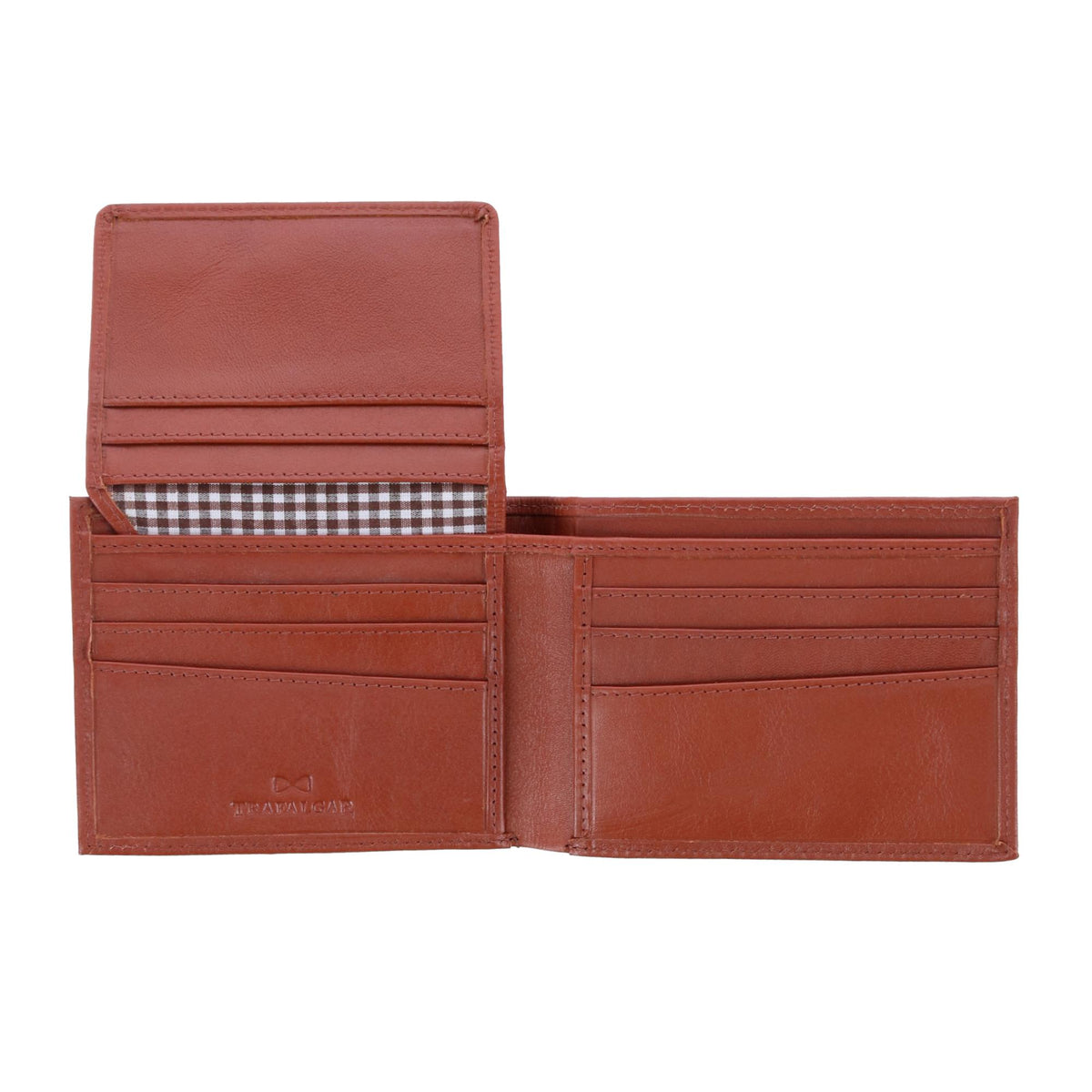 Sergio Genuine Leather RFID Bi-Fold Passcase Wallet - Tan