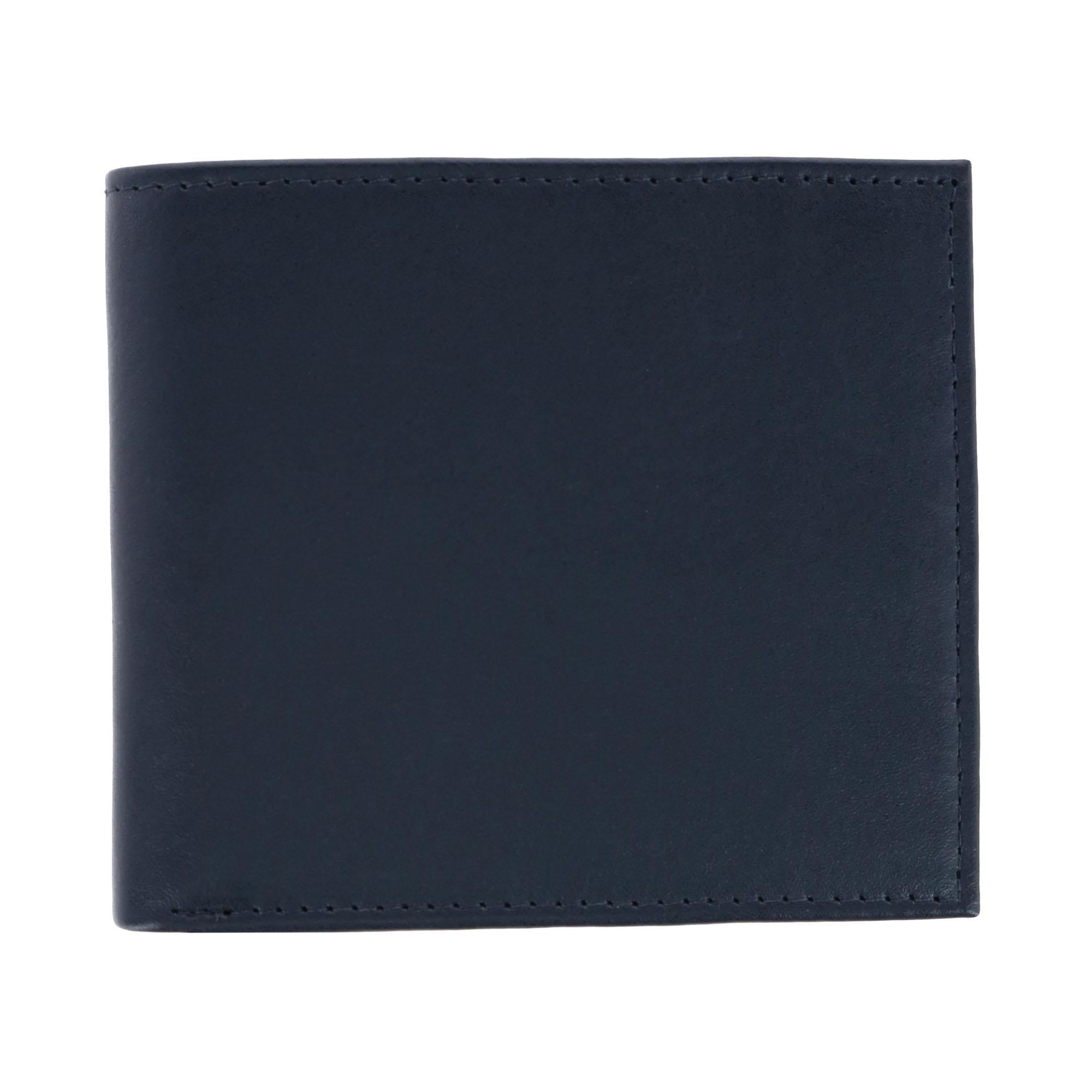 Sergio Genuine Leather 8-Slot Bi-Fold RFID Wallet - Black