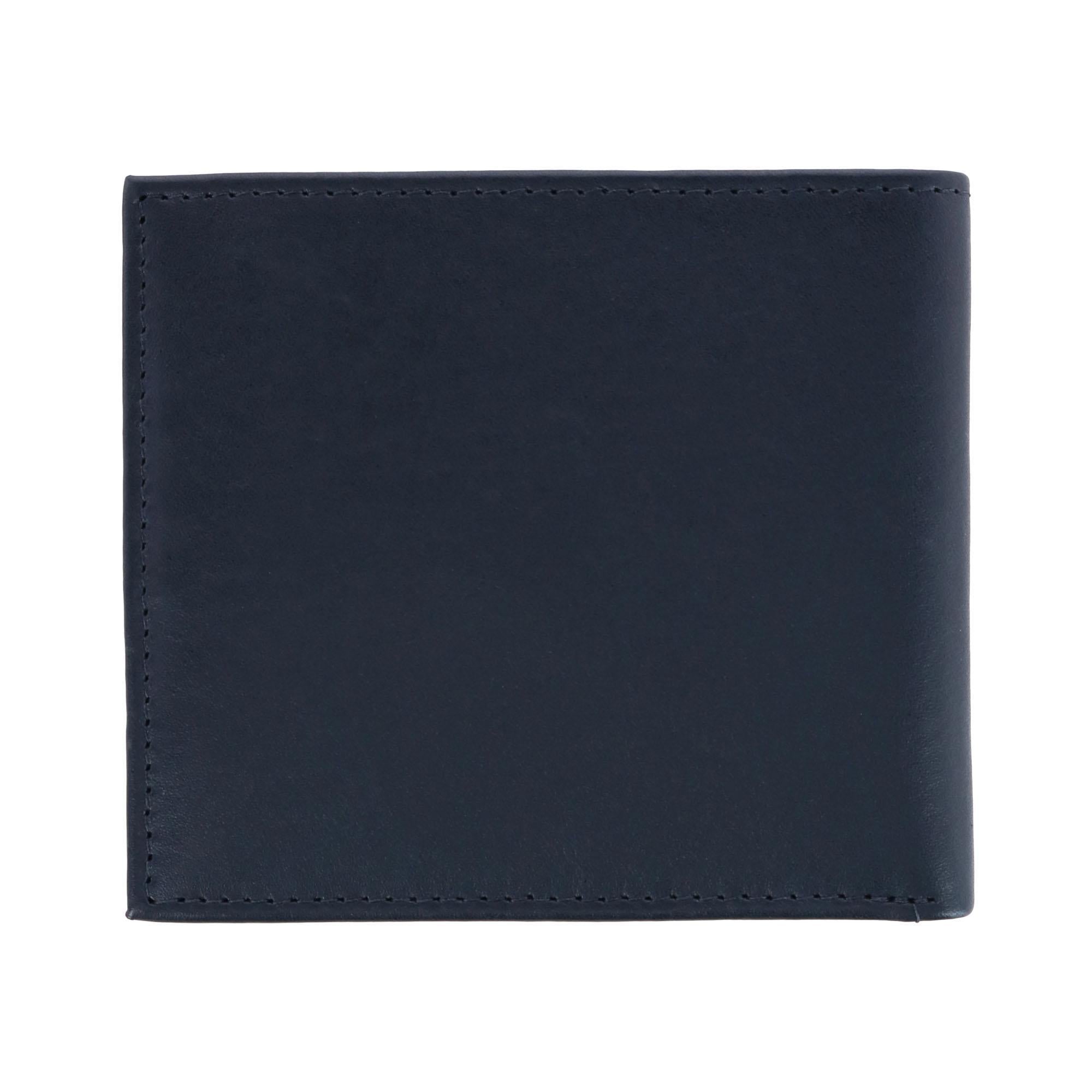 Sergio Genuine Leather 8-Slot Bi-Fold RFID Wallet - Black