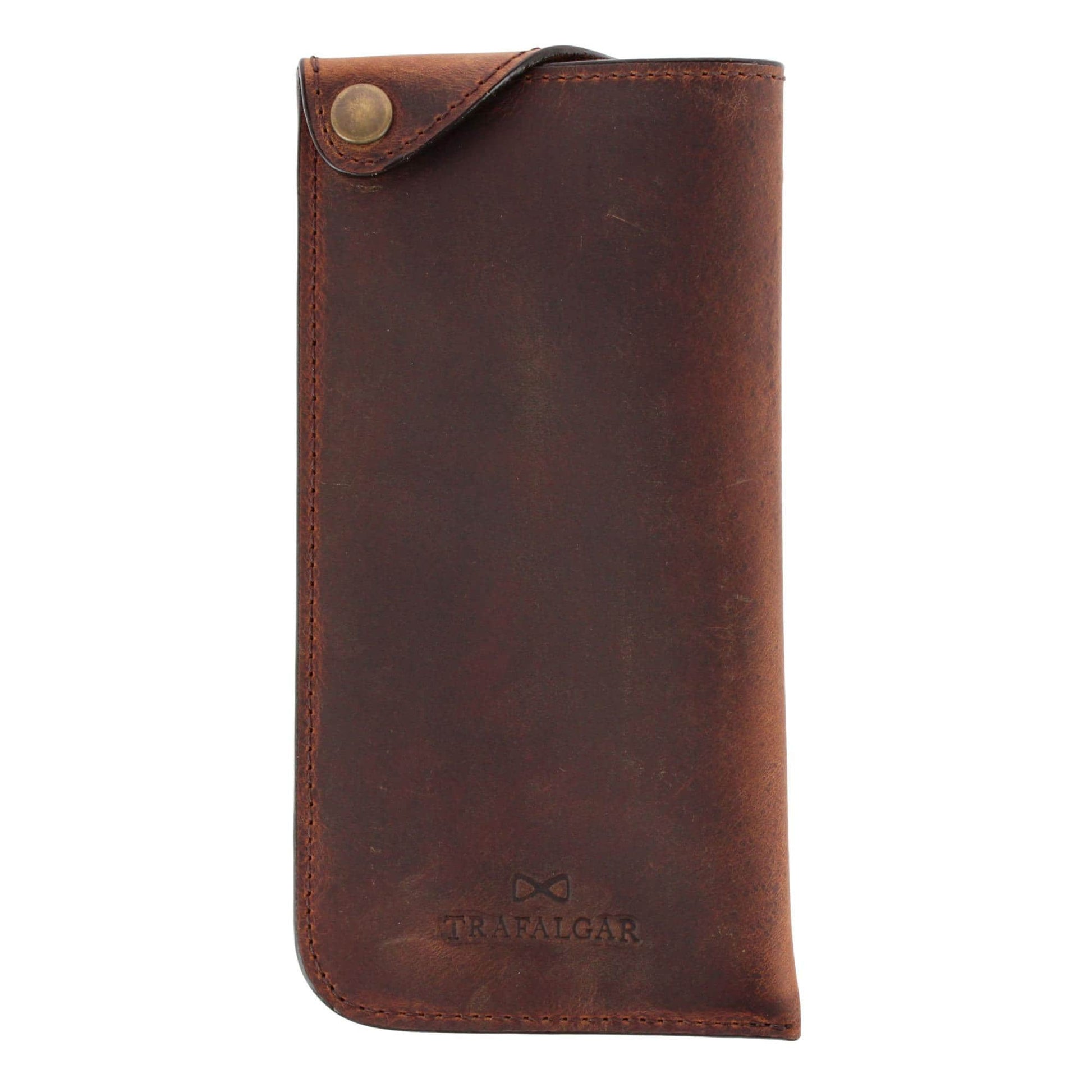 Doyle Crazy Horse Leather Snap Closure Glass Case