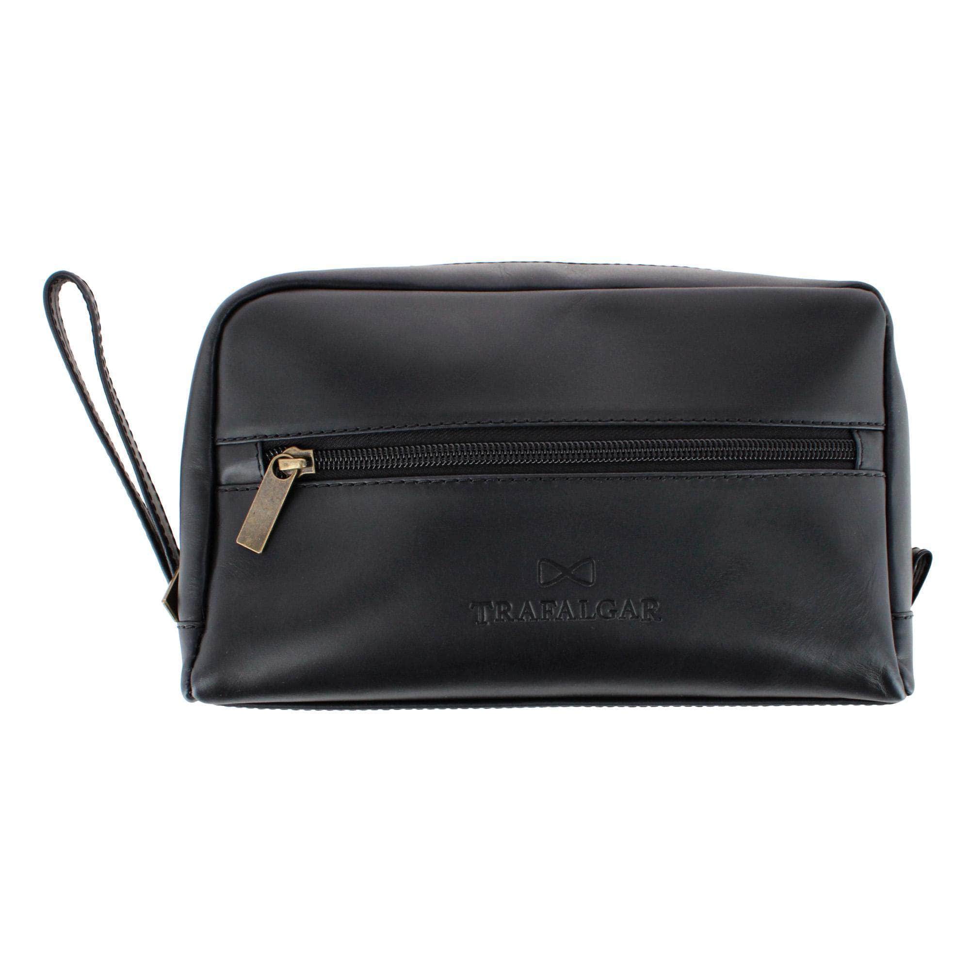 Henson Genuine Leather Travel & Personal Item Bag - Black