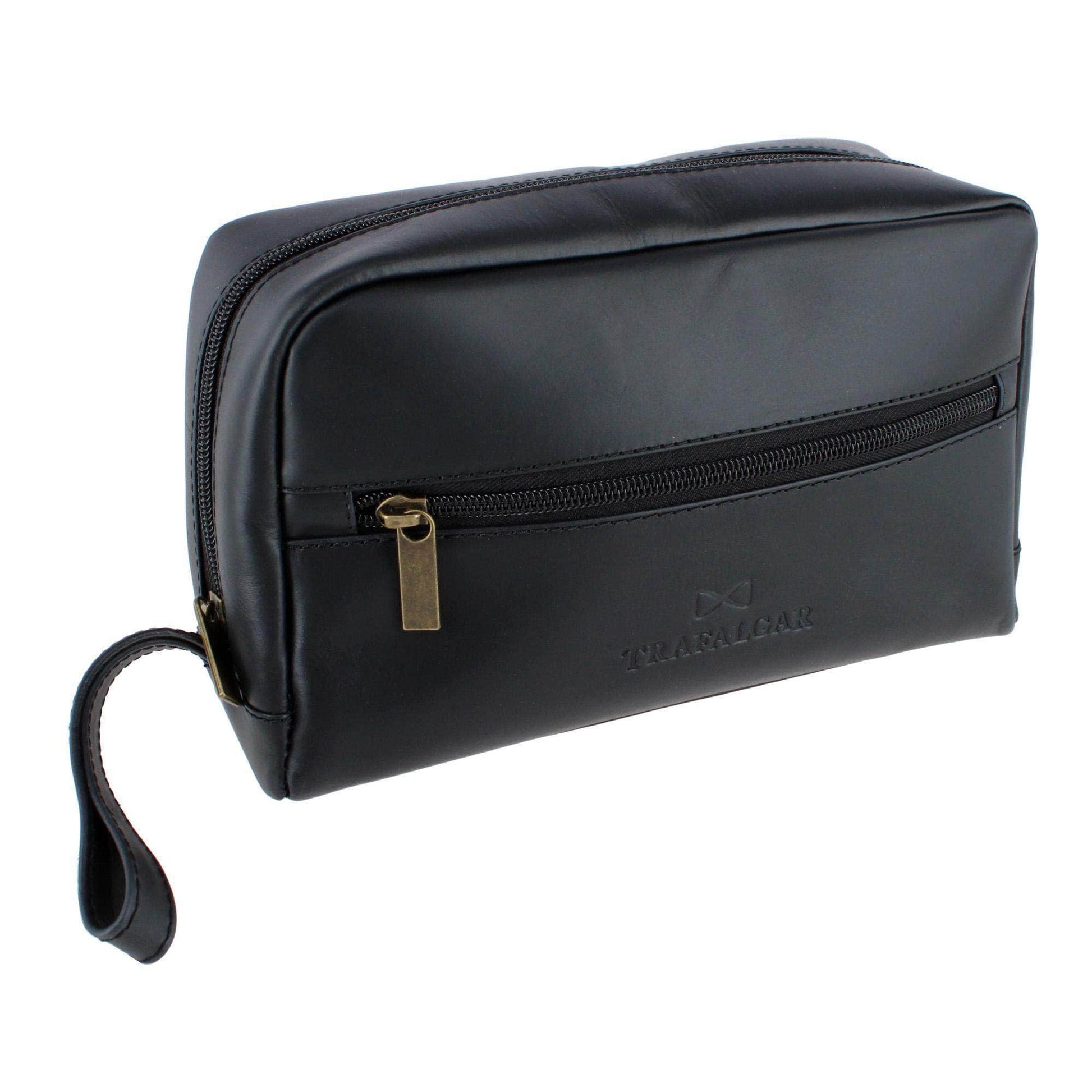 Henson Genuine Leather Travel & Personal Item Bag - Black
