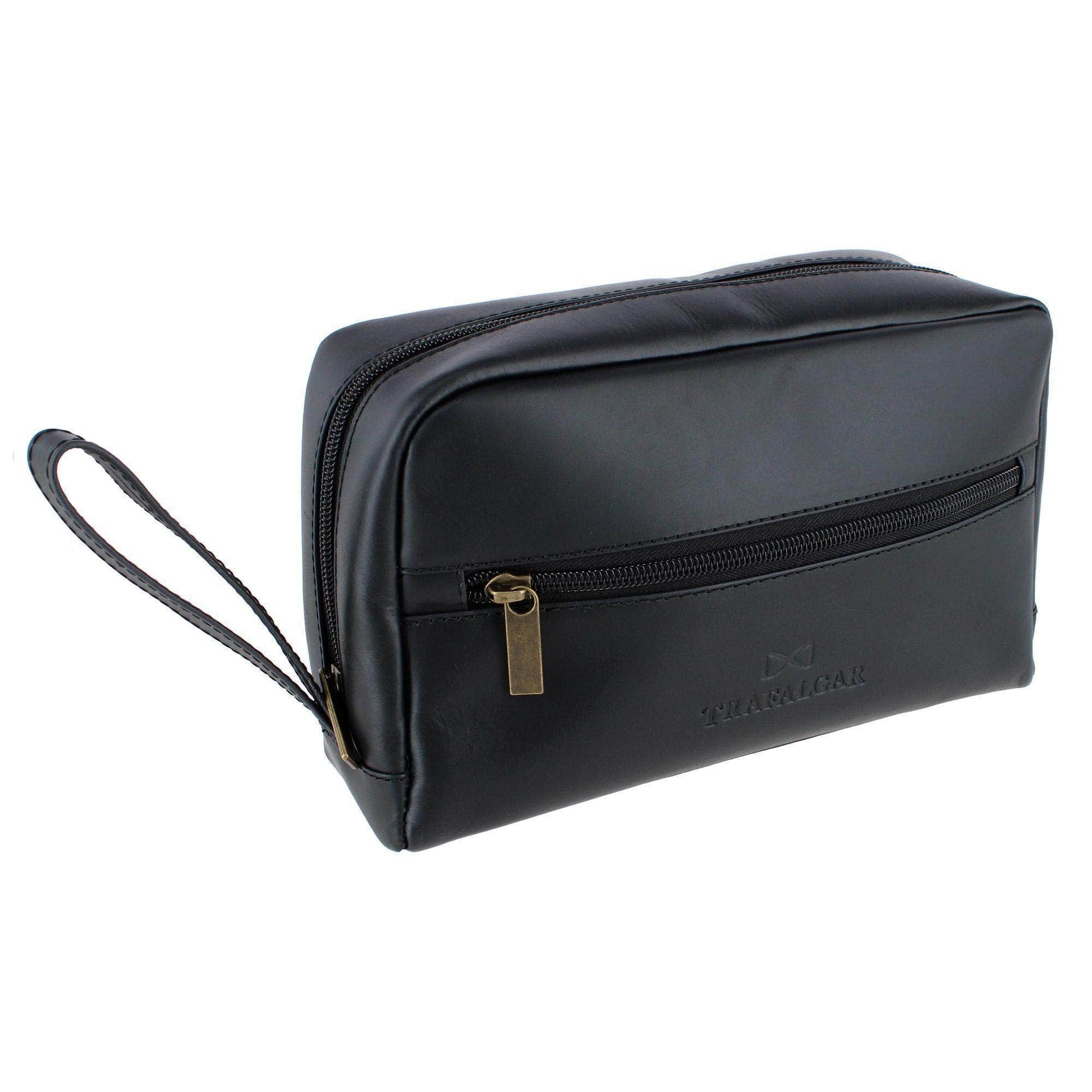 Henson Genuine Leather Travel & Personal Item Bag - Black