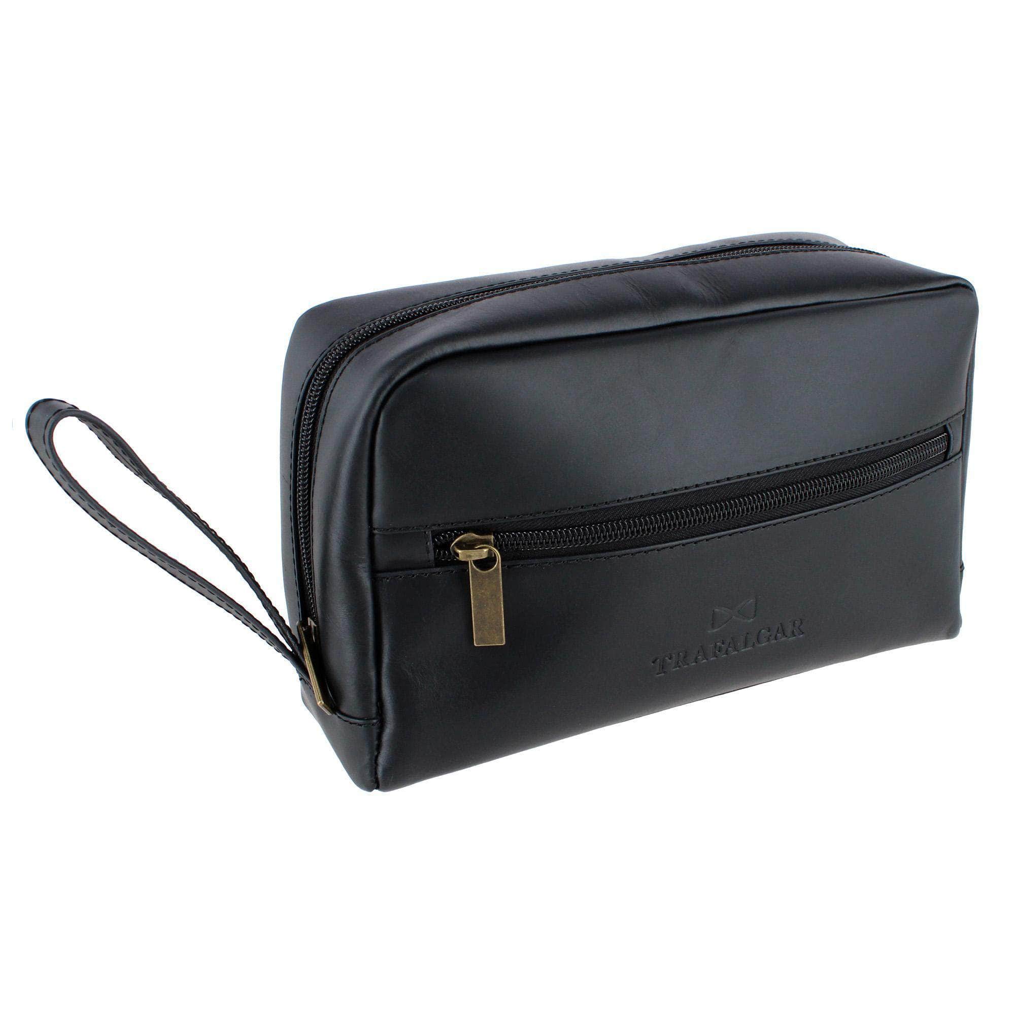 Henson Genuine Leather Travel & Personal Item Bag - Black