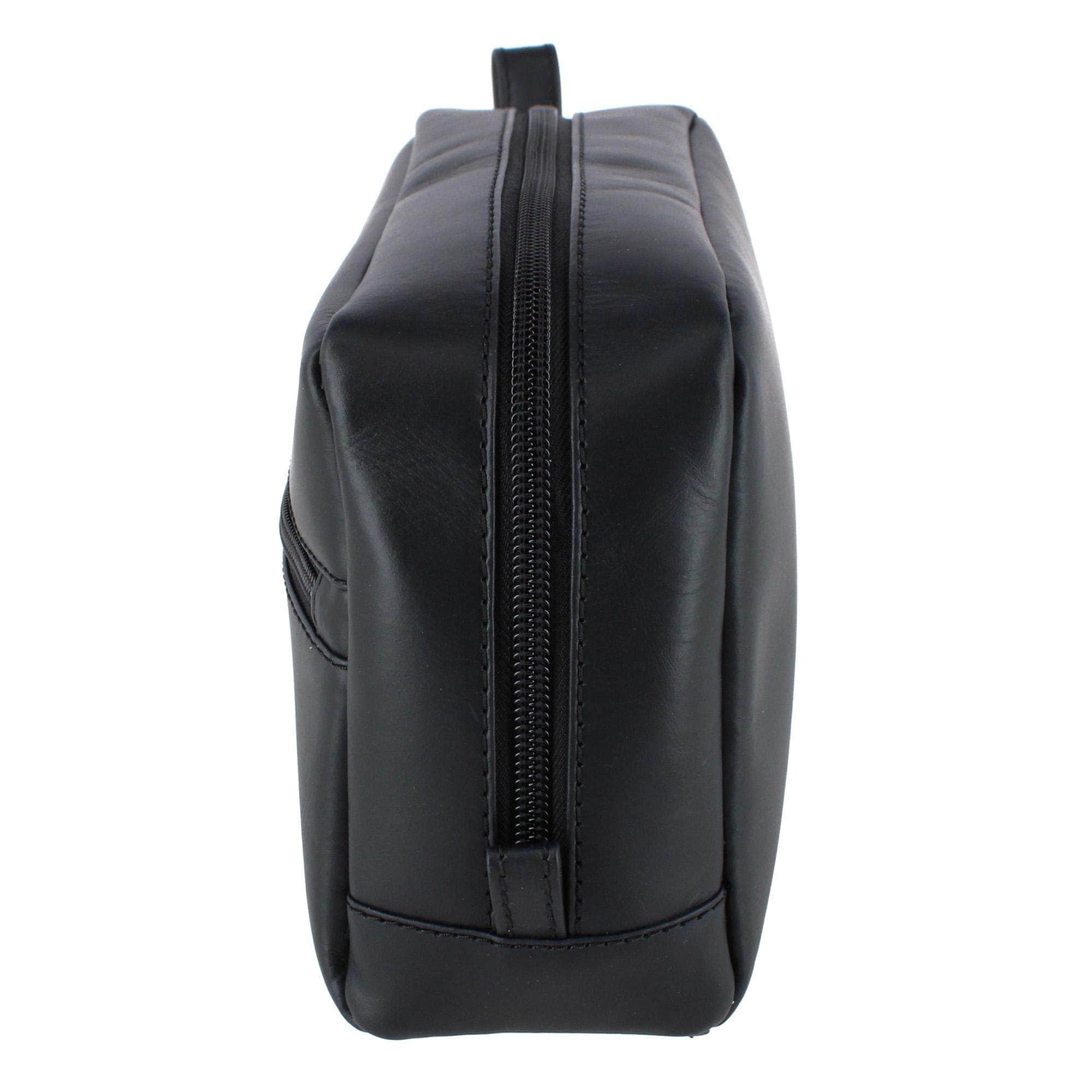 Henson Genuine Leather Travel & Personal Item Bag - Black