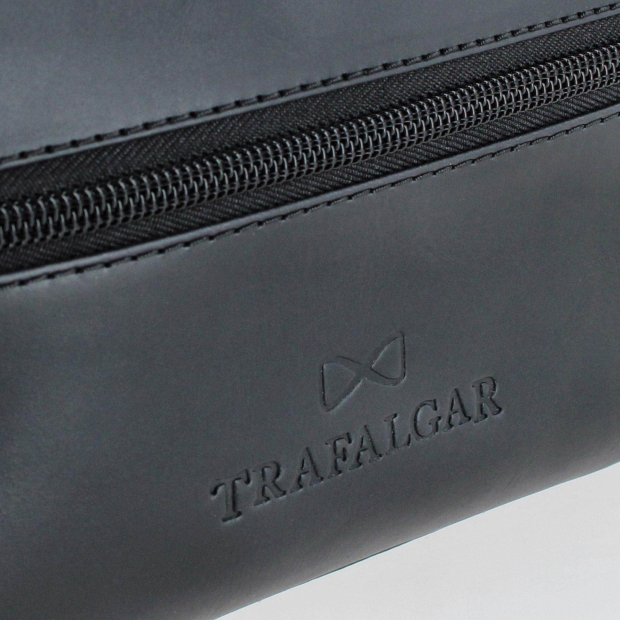 Henson Genuine Leather Travel & Personal Item Bag - Black