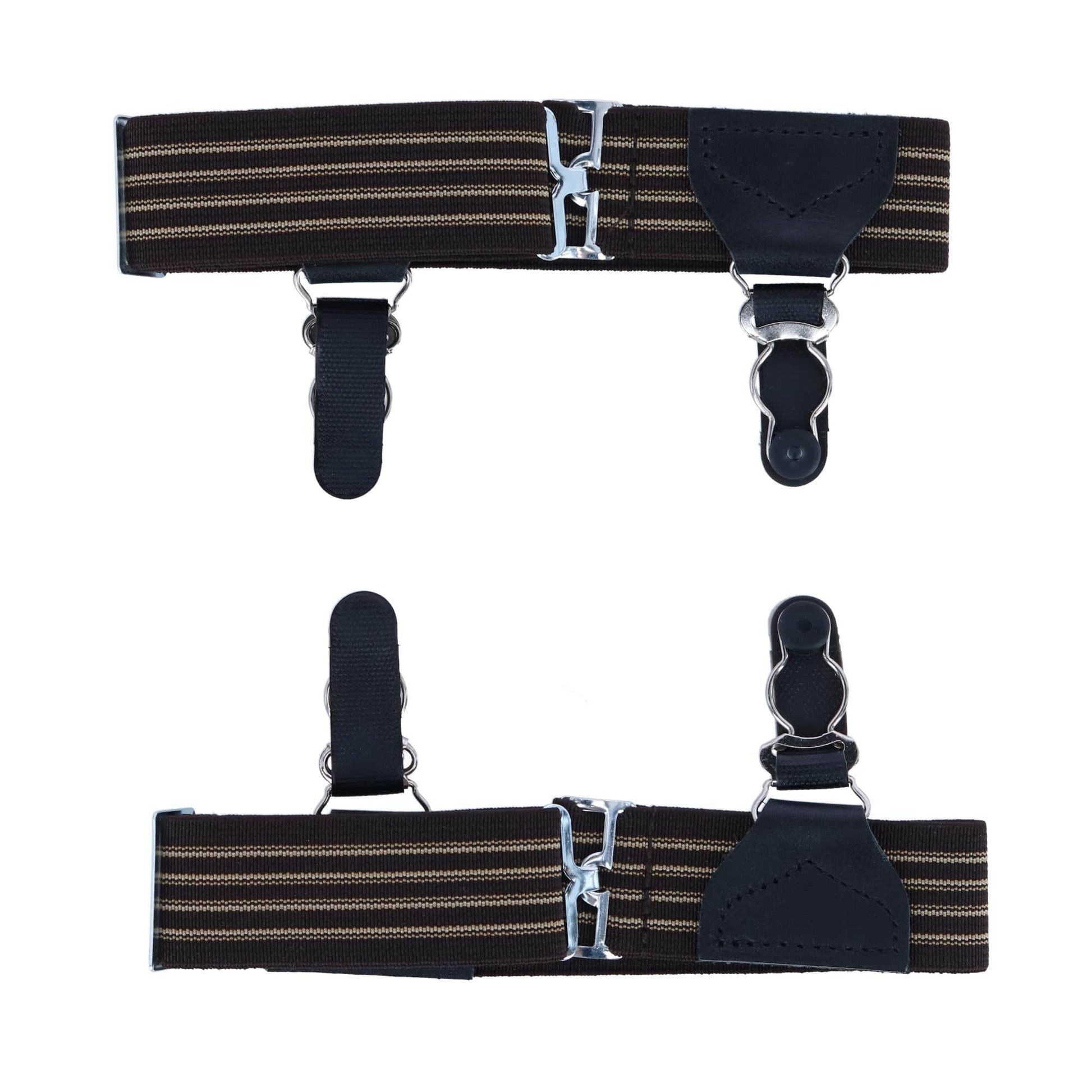 Sutton Double Grip Sock Garters (Set of 2) - Brown
