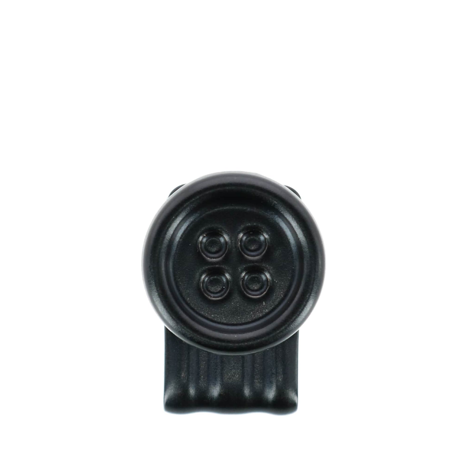 No Sew Moveable Button End Brace Clips (Set of 6) - Black