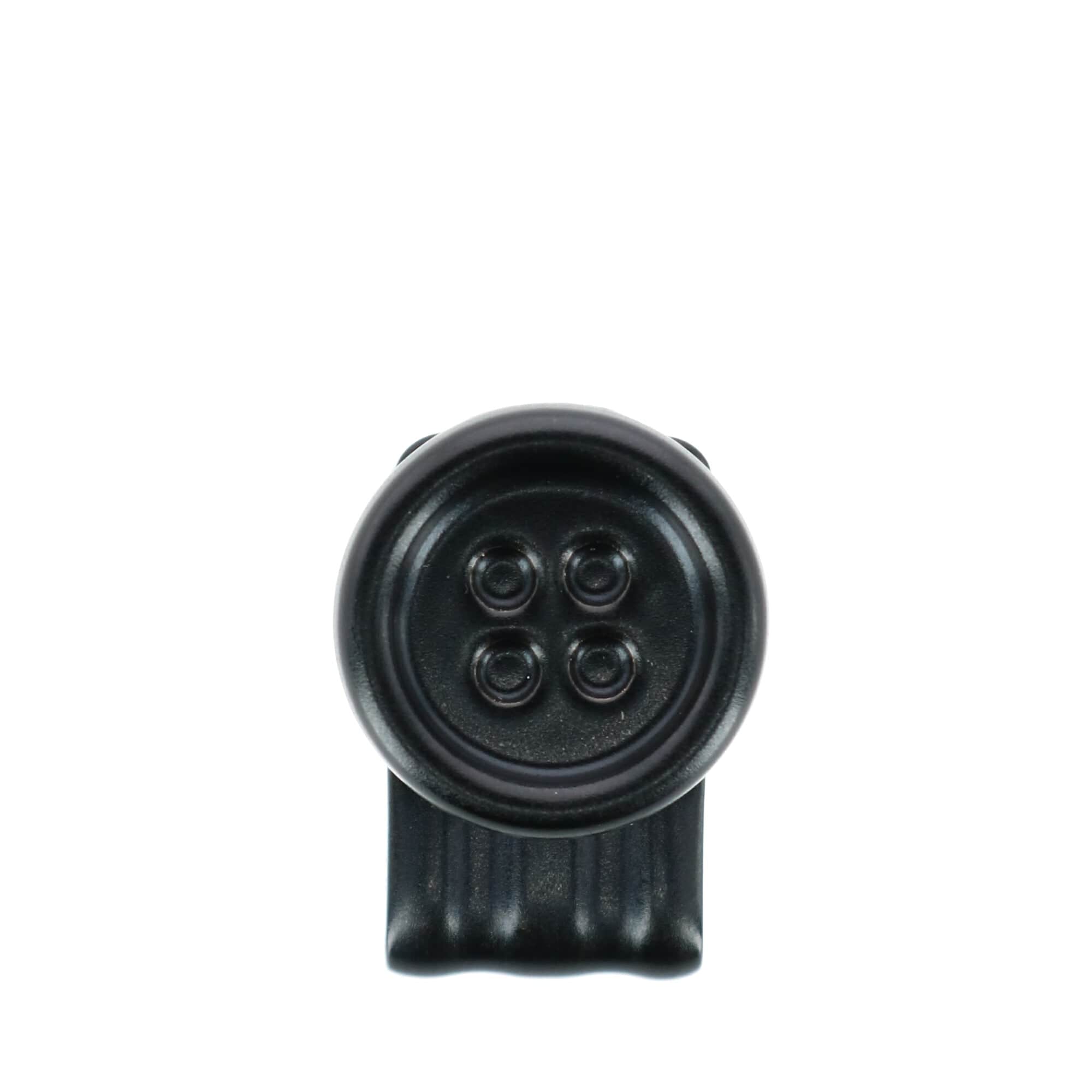 No Sew Moveable Button End Brace Clips (Set of 6) - Black