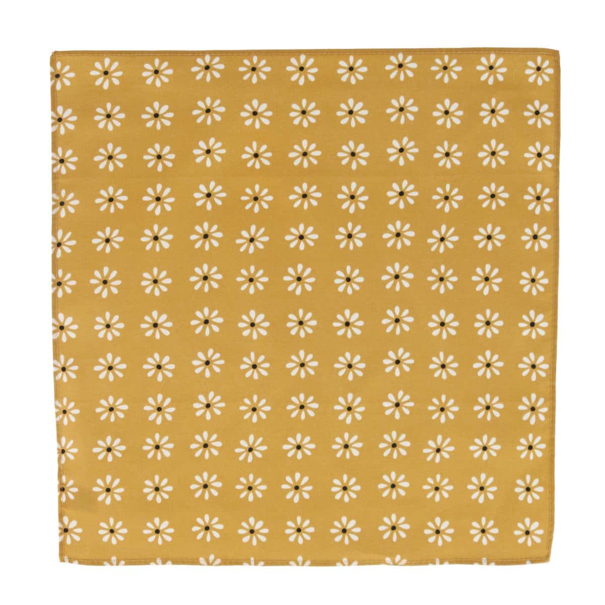 Mary's Rose Daisy Cotton Handkerchiefs (3 Pack) - Black, White, Gold