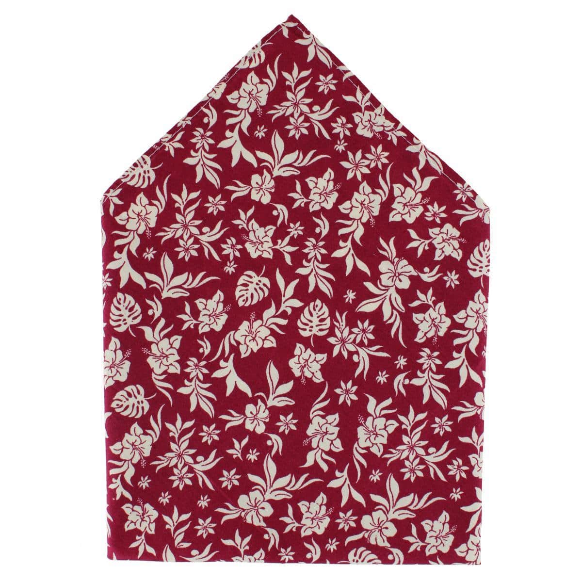 Oleander Floral and Vine Patterned Handkerchiefs (Pack of 3) - Red, Sage, Blue