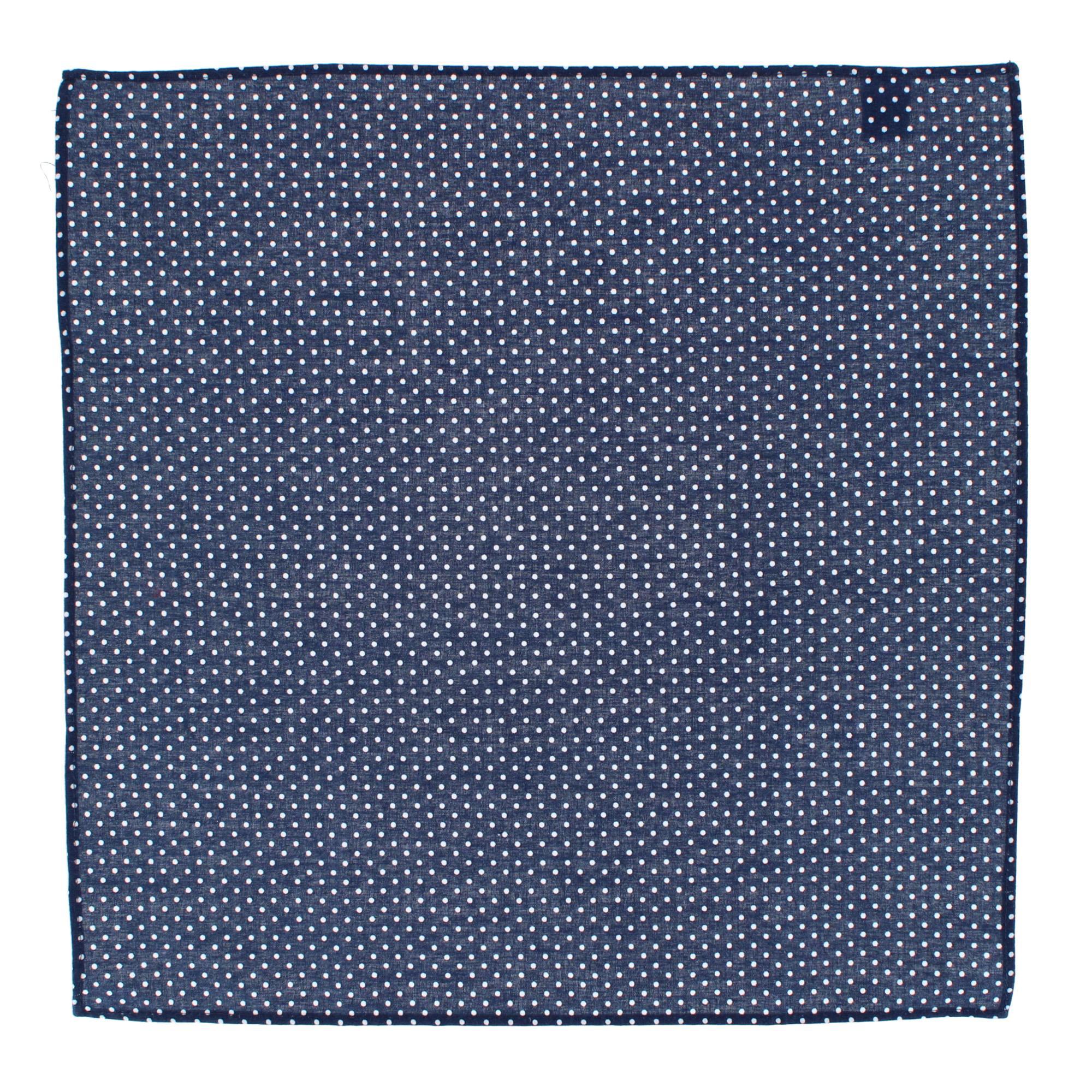Payton Polka Dots Cotton Handkerchiefs (Pack of 3) - Navy Blue Polka Dots, White Polka Dots, and Brown Polka Dots