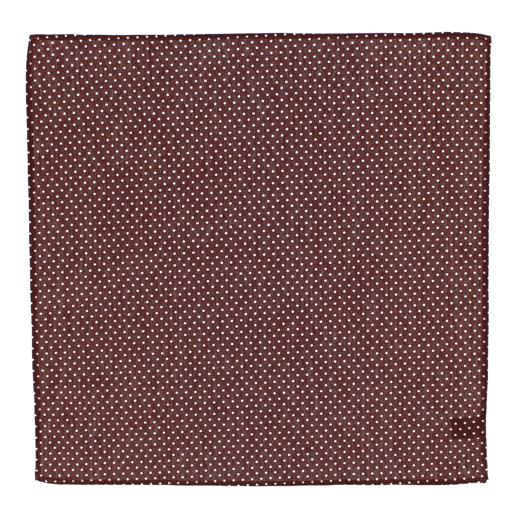 Payton Polka Dots Cotton Handkerchiefs (Pack of 3) - Navy Blue Polka Dots, White Polka Dots, and Brown Polka Dots