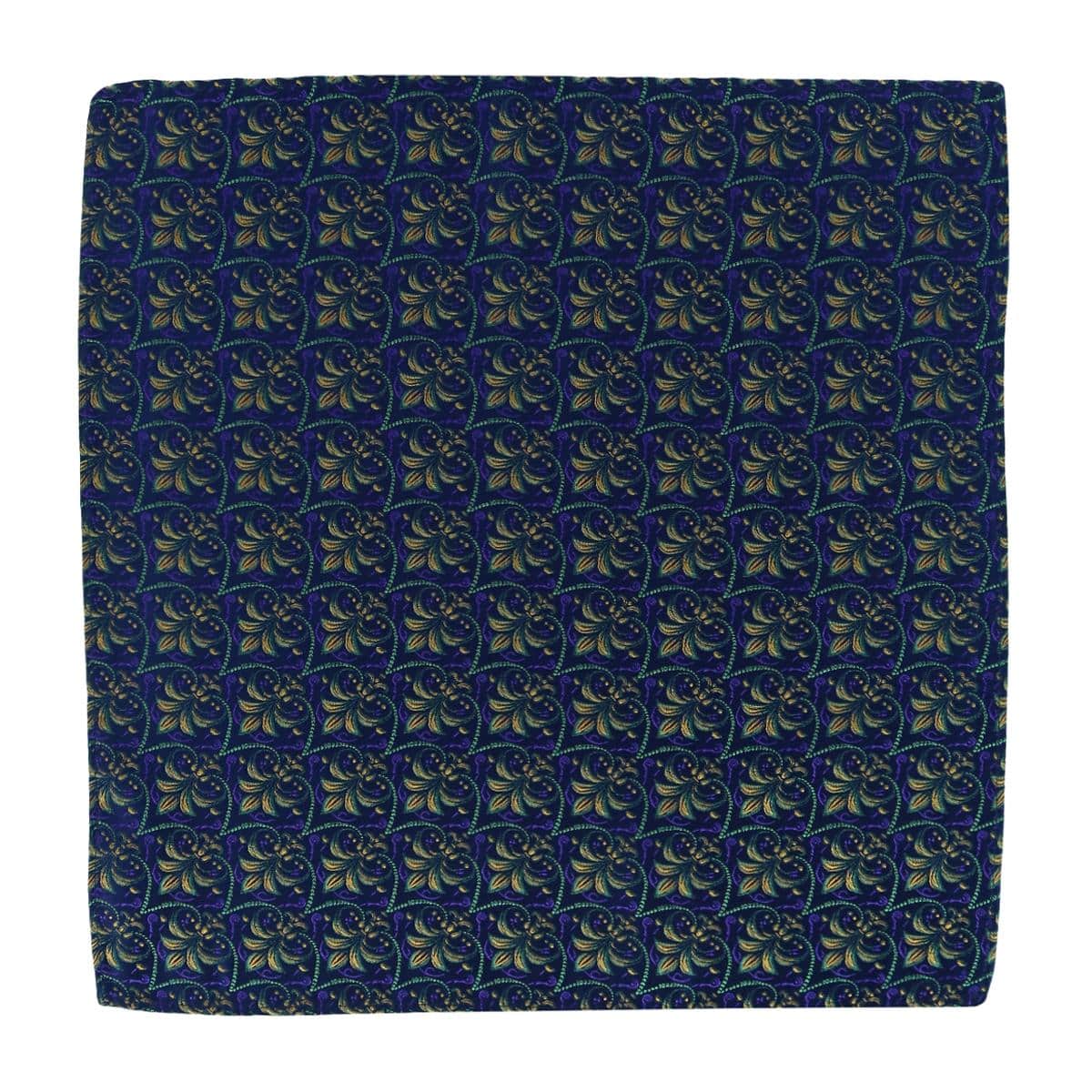 The French Quarter Fleur dis Lis Silk Novelty Pocket Square - Purple, Green, and Yellow