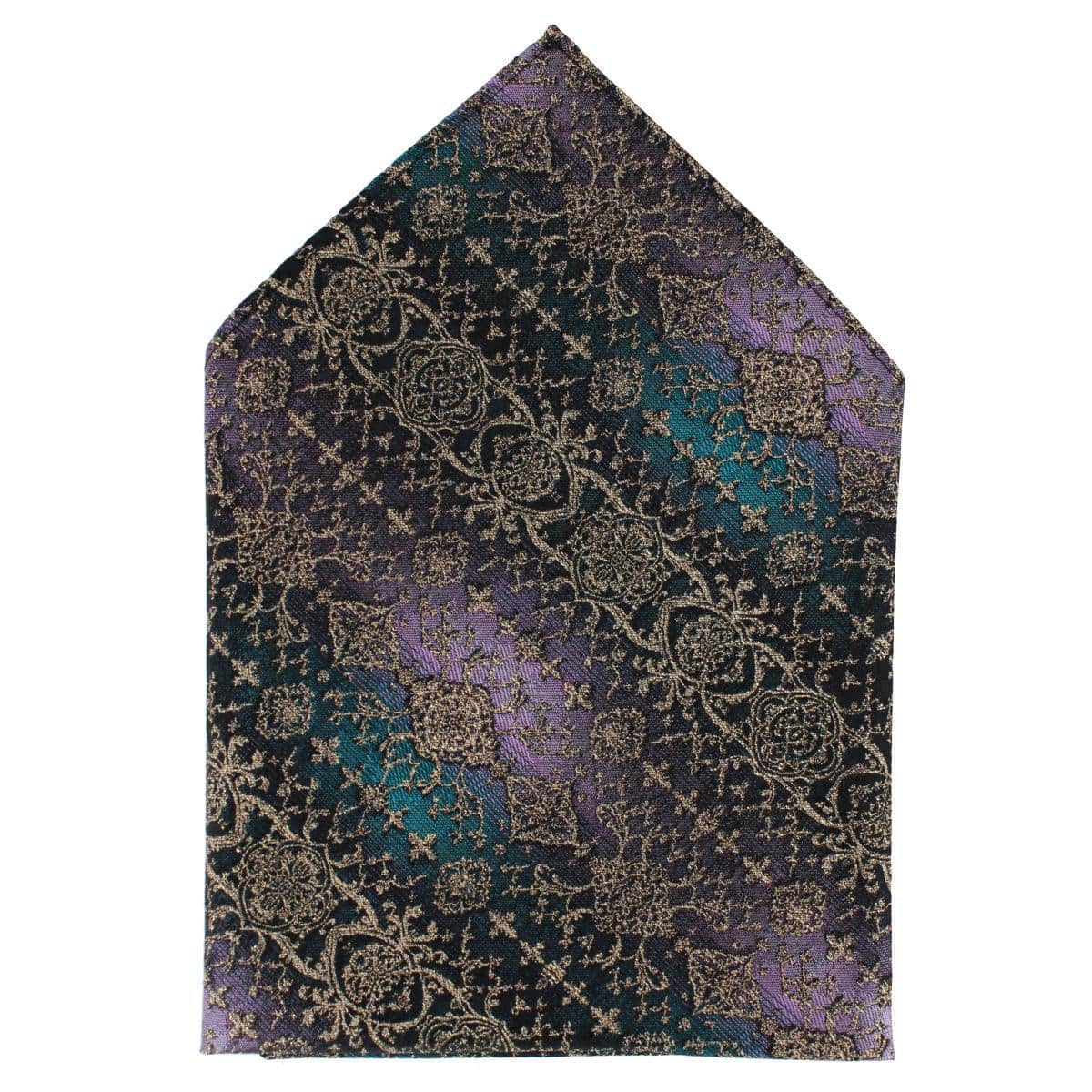 The Spellbound Brocade Novelty Silk 12x12 Pocket Square - Multiple