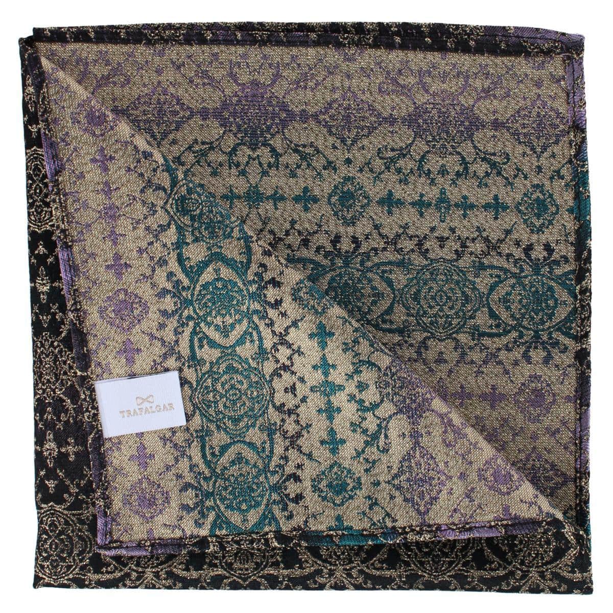 The Spellbound Brocade Novelty Silk 12x12 Pocket Square - Multiple