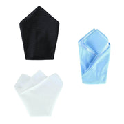 Black, Light Blue, White