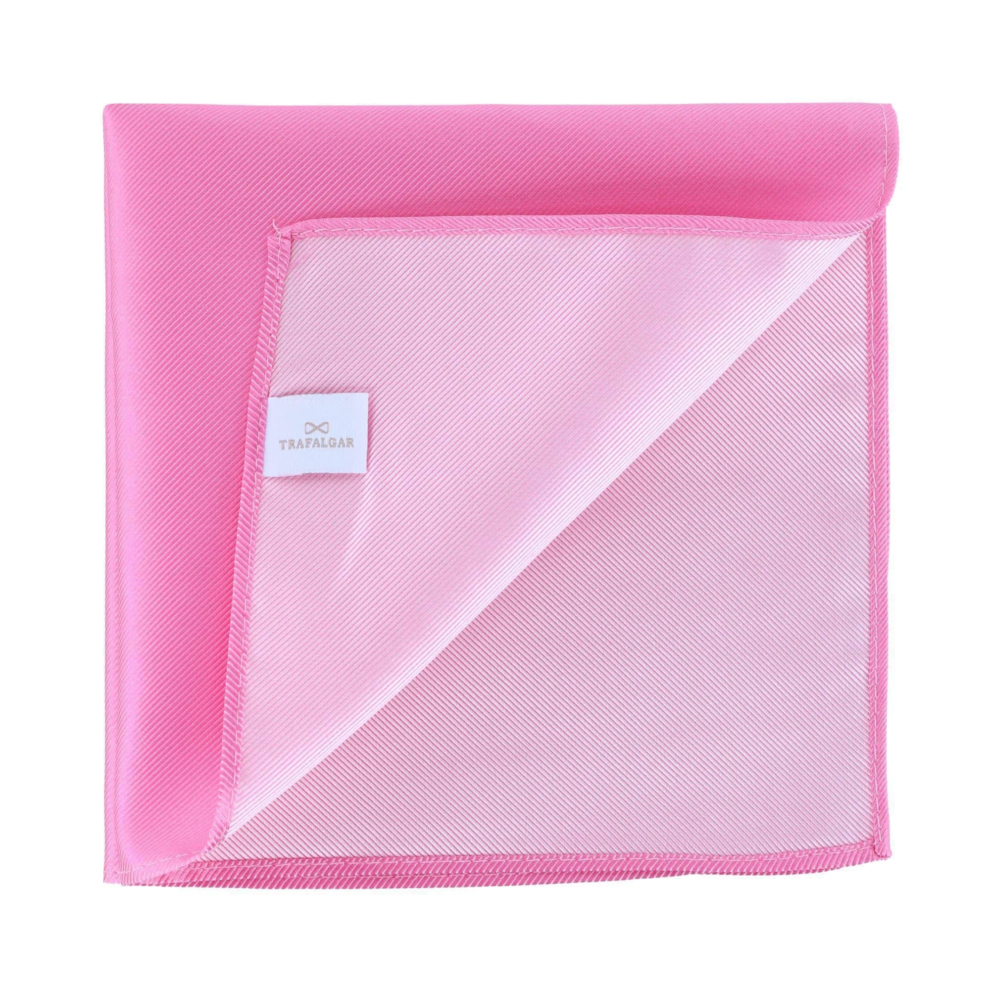 The Gatsby 12 inch Solid Silk Pocket Square Trio - Light Blue, Yellow, Pink