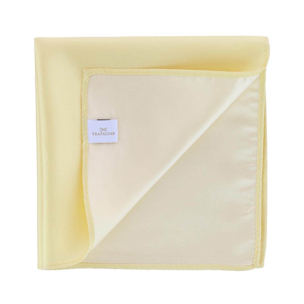 The Gatsby 12 inch Solid Silk Pocket Square Trio - Light Blue, Yellow, Pink