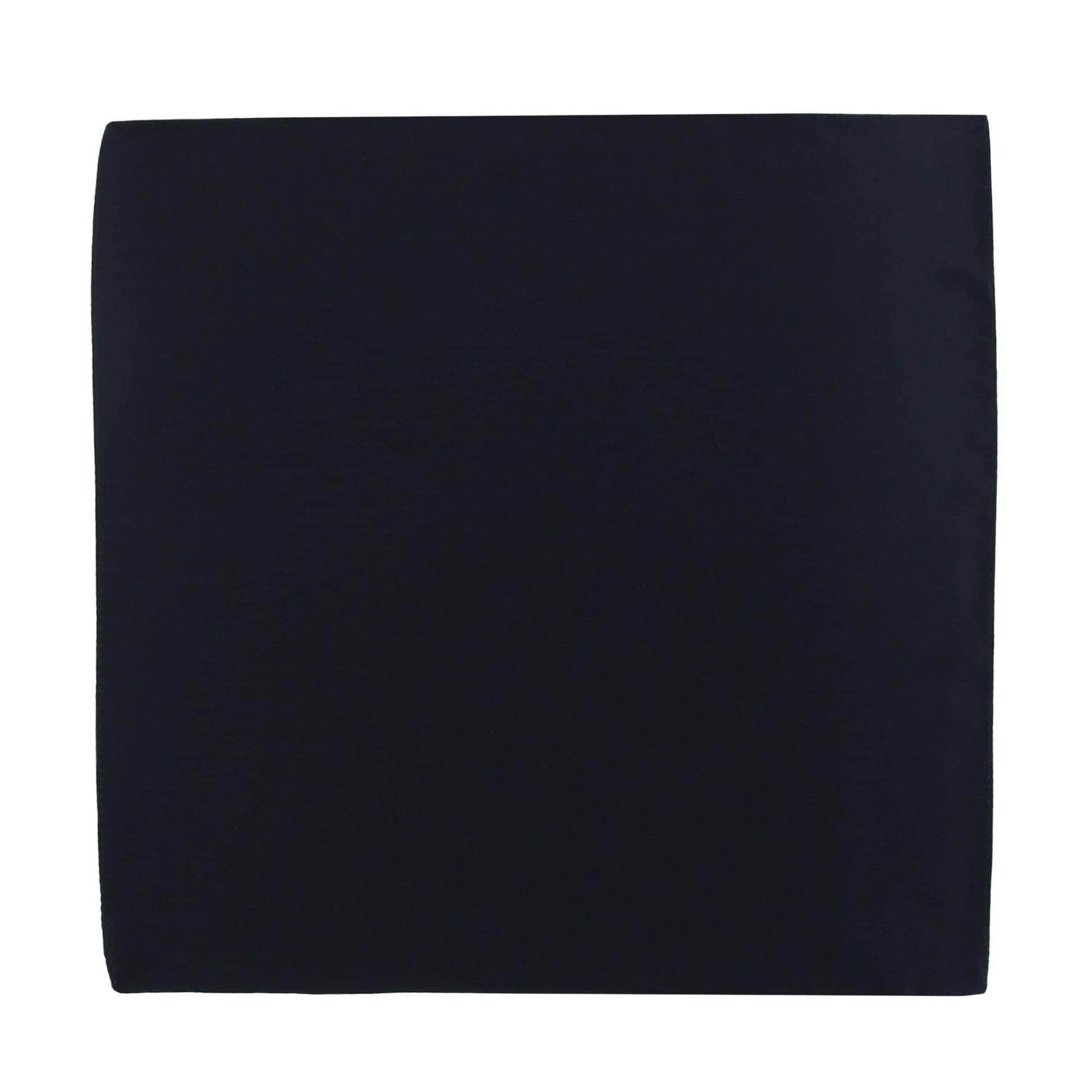 Sutton Solid Color 13 Inch Silk Pocket Square - Black