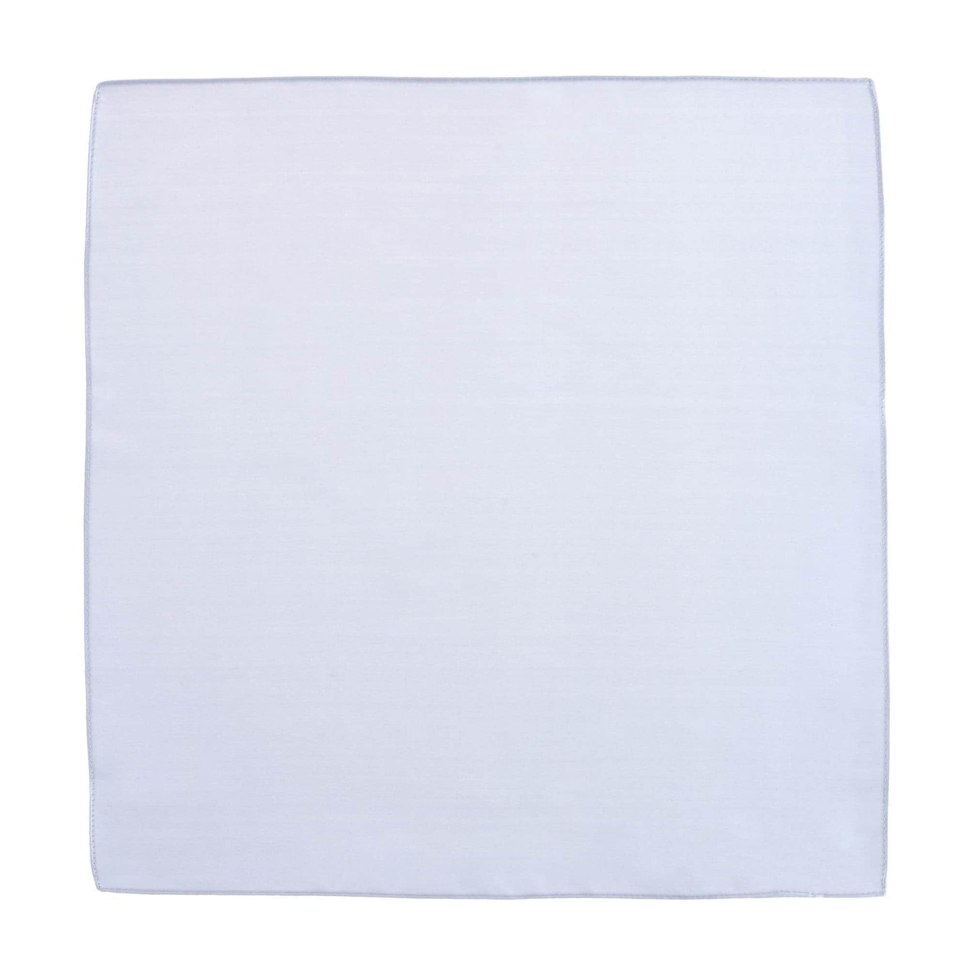 Sutton Solid Color 13 Inch Silk Pocket Square - Silver