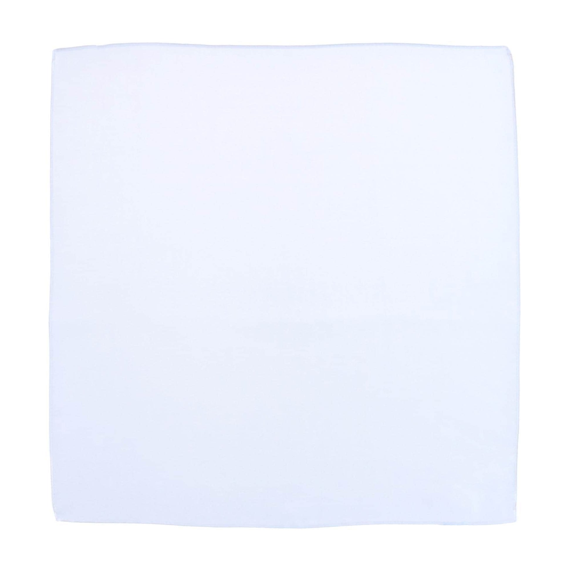 Sutton Solid Color 13 Inch Silk Pocket Square - White