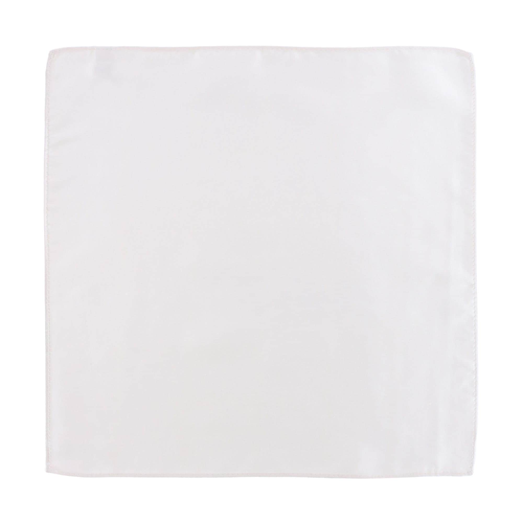 Sutton Solid Color 13 Inch Silk Pocket Square - Ivory