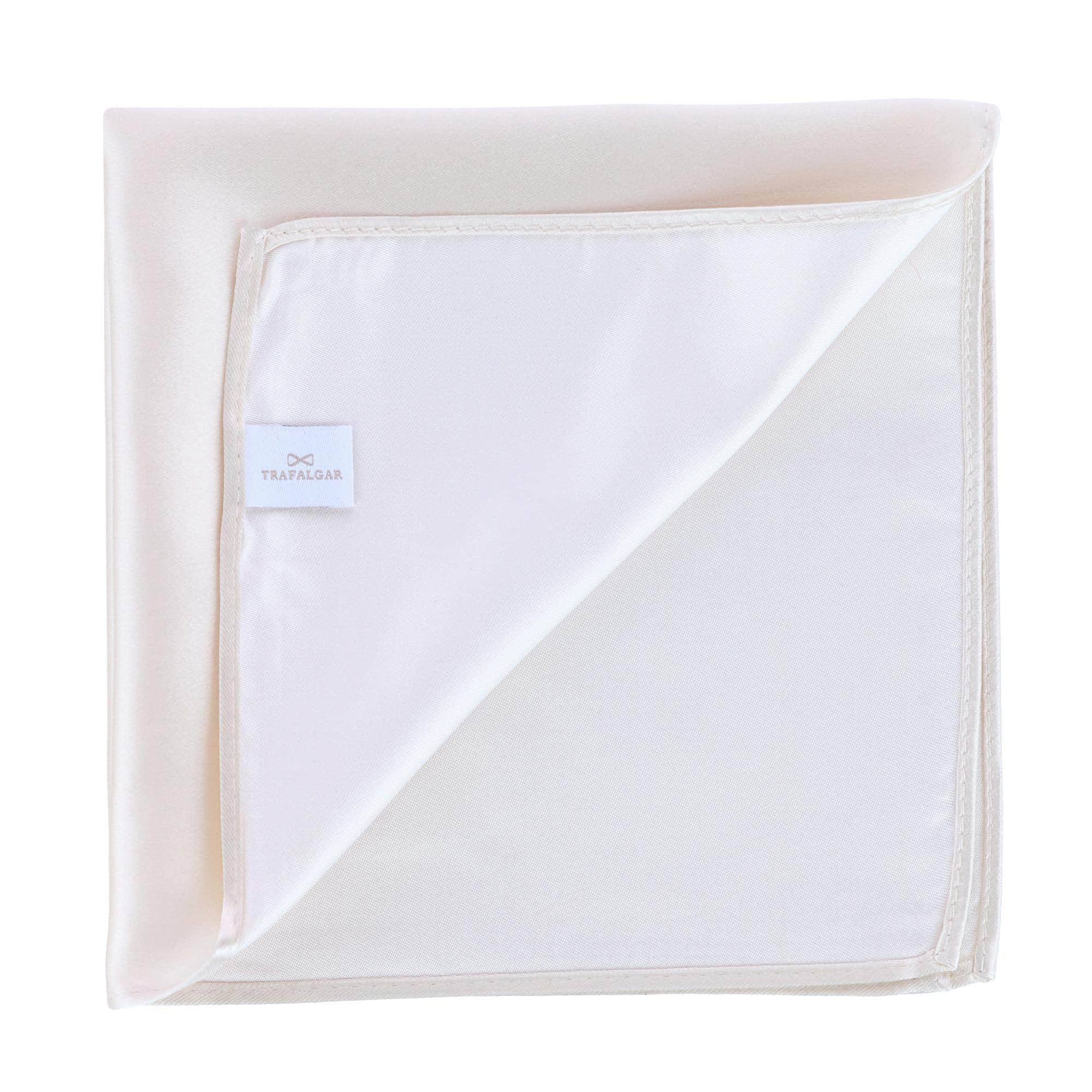 Sutton Solid Color 13 Inch Silk Pocket Square - Ivory