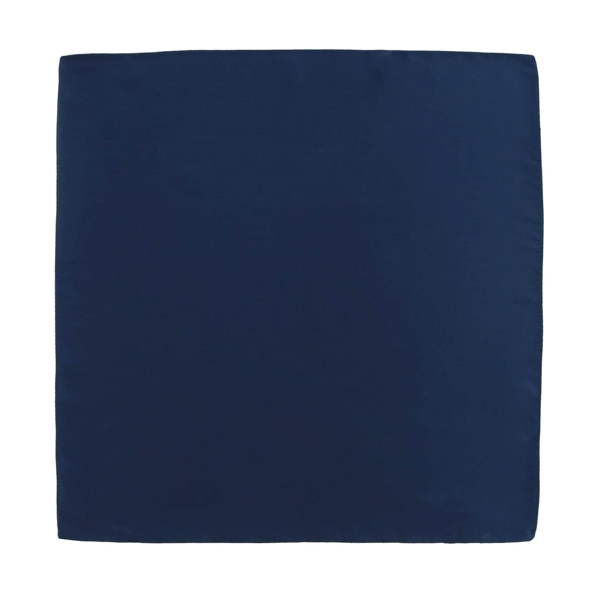 Sutton Solid Color 13 Inch Silk Pocket Square - Navy