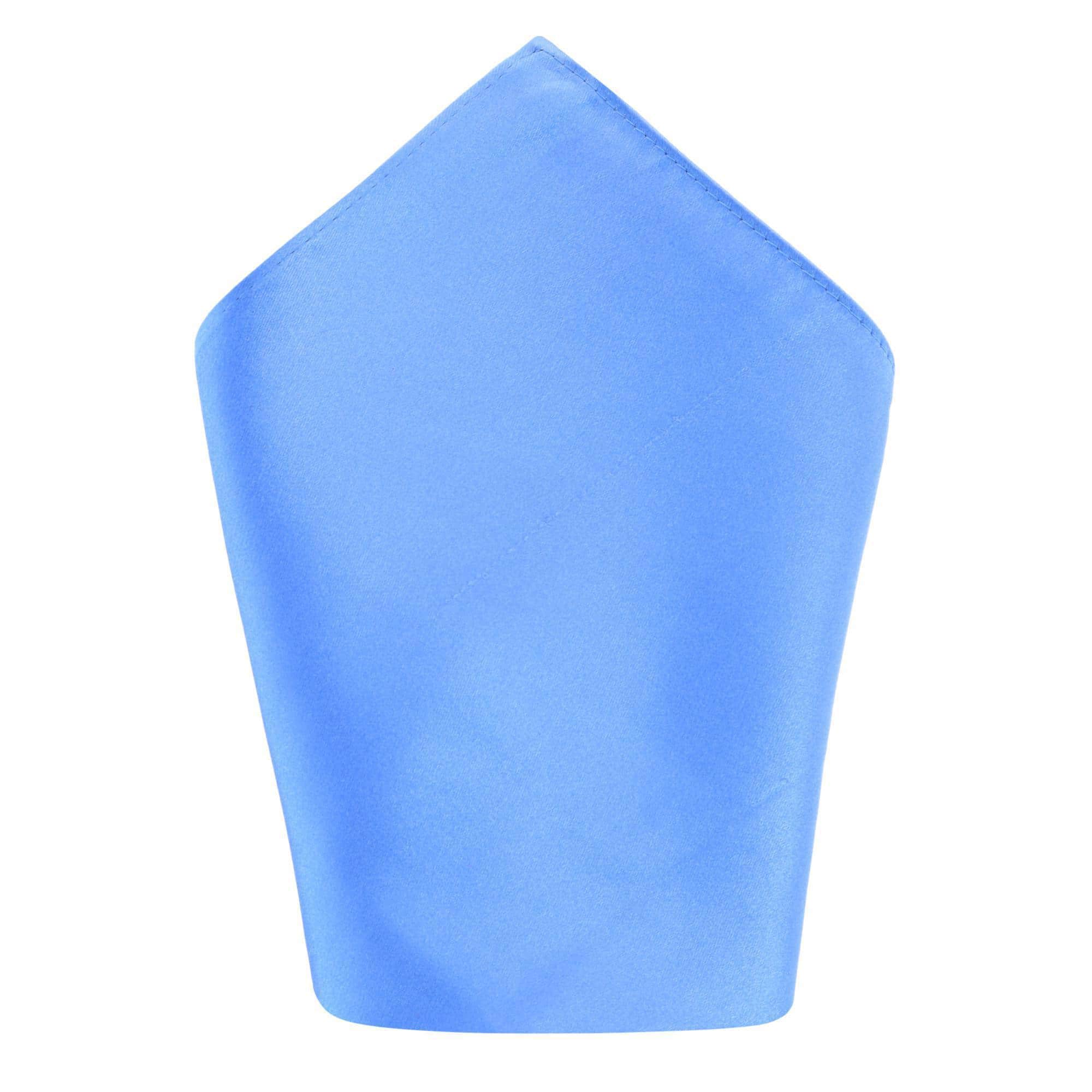 Sutton Solid Color 13 Inch Silk Pocket Square - Light Blue